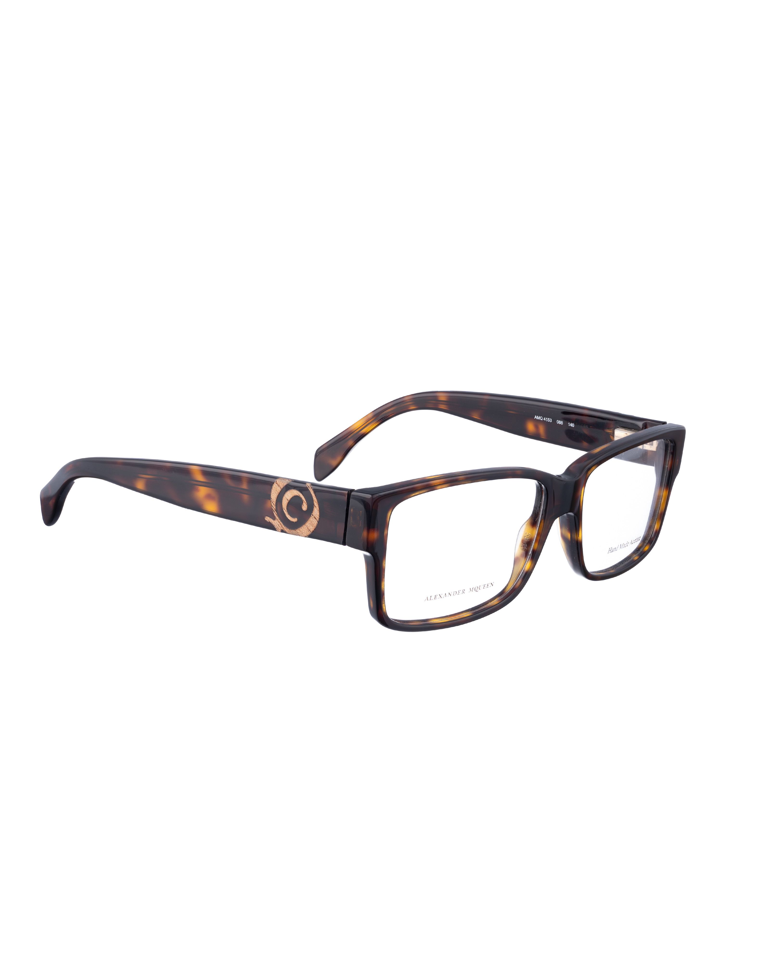 Alexander McQueen Alexander McQueen 00s Bold Nerdy Havana Glasses Size ONE SIZE - 1 Thumbnail