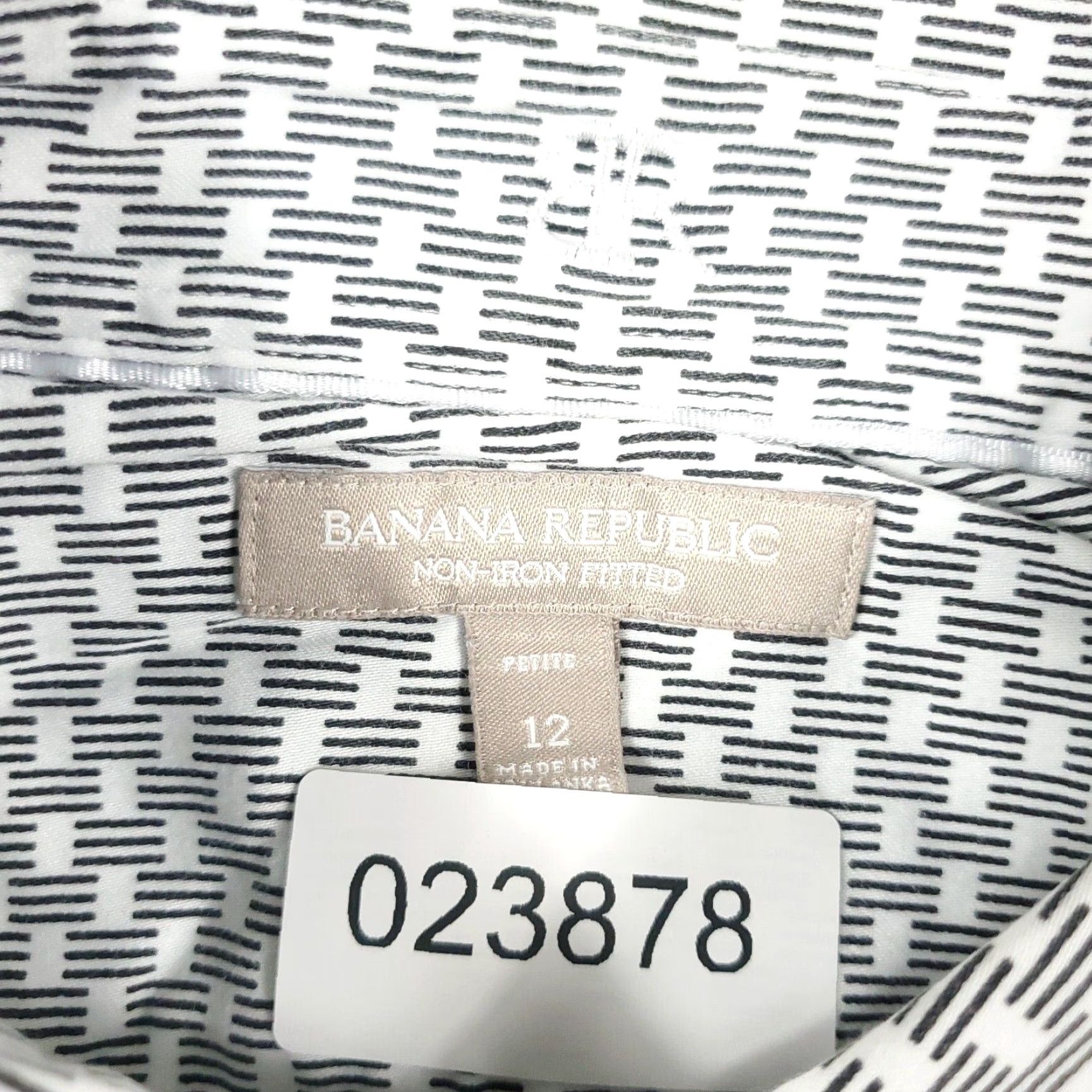 Banana Republic Banana Republic Button-Up Shirt Womens 12 Gray Check Long Sleeve Regular Fit Size XL / US 12-14 / IT 48-50 - 8 Thumbnail