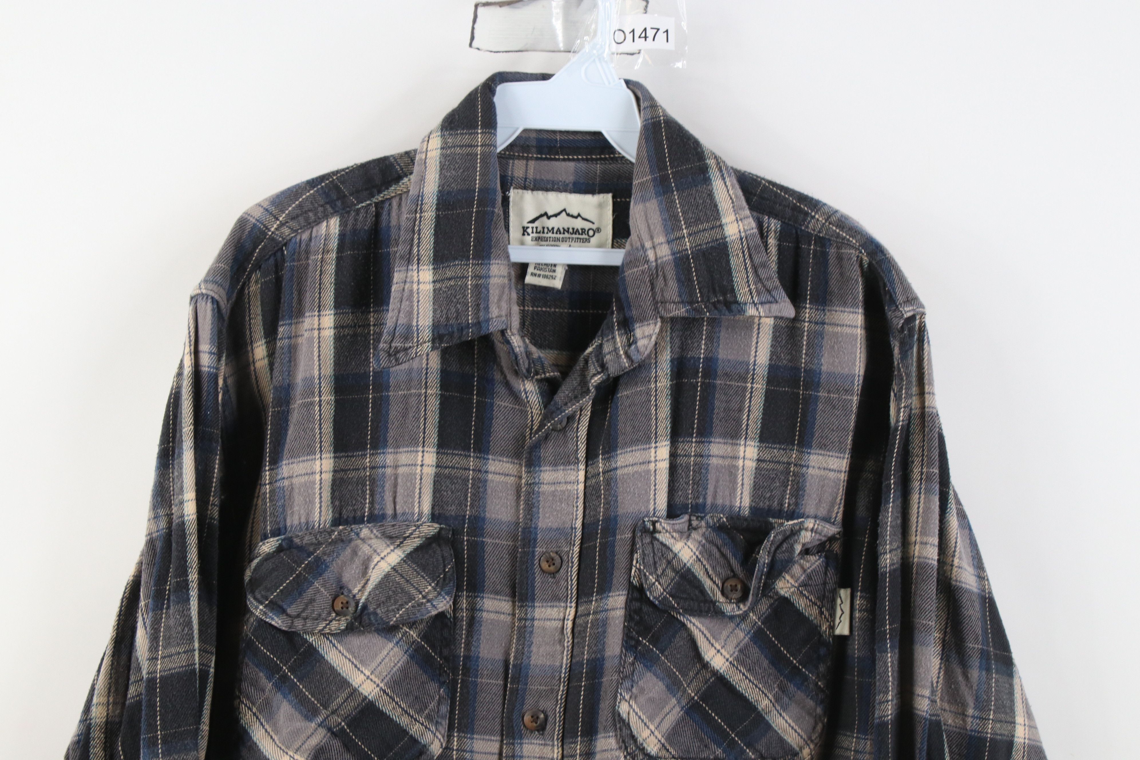 Vintage Vintage 90s Y2K Streetwear Heavy Flannel Button Shirt Plaid Size US L / EU 52-54 / 3 - 2 Thumbnail