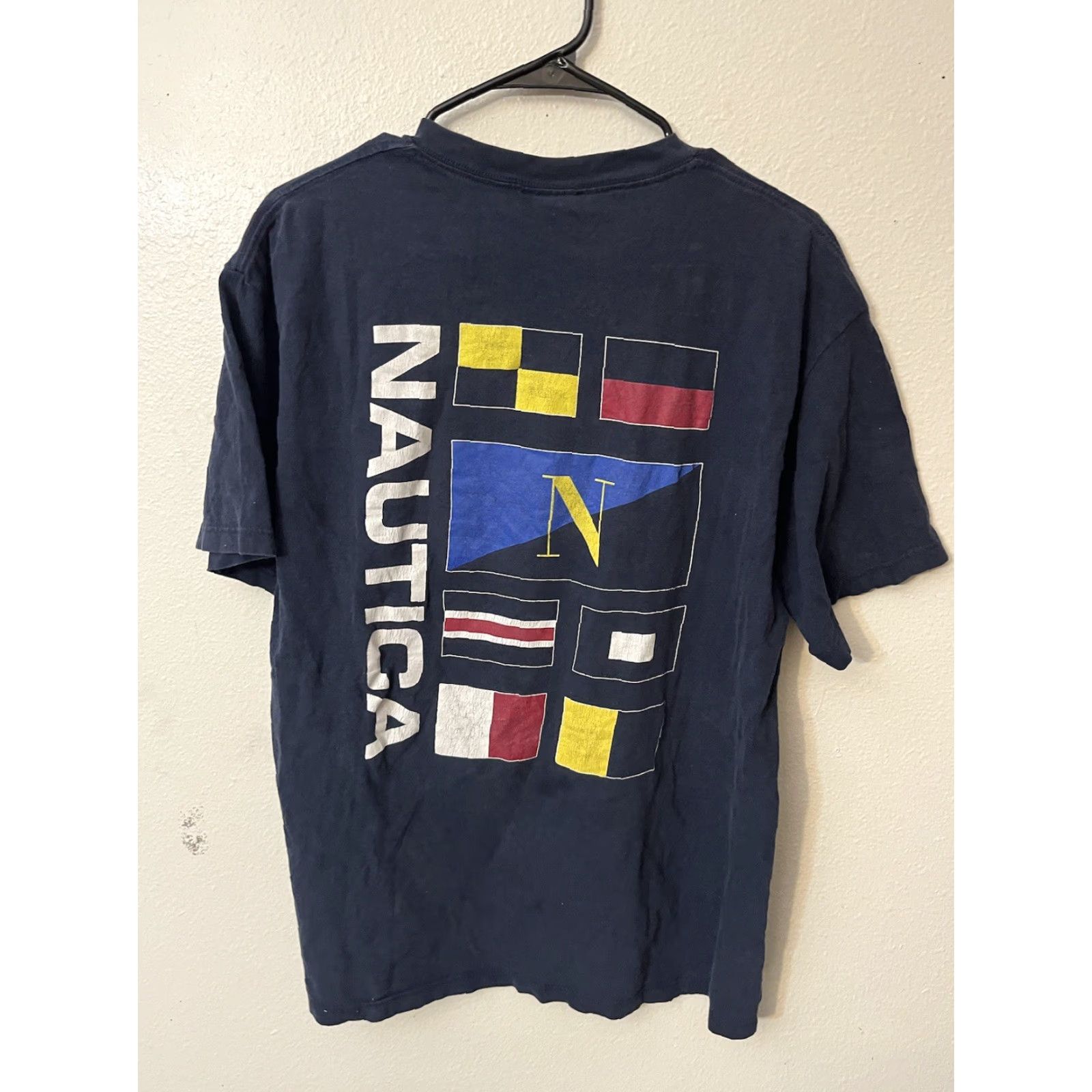 Nautica VINTAGE Nautica T-shirt Logo Navy Blue Crew Neck Men Tee S Red Sailing Logo Shirt Adult Small Mens Size US S / EU 44-46 / 1 - 2 Thumbnail