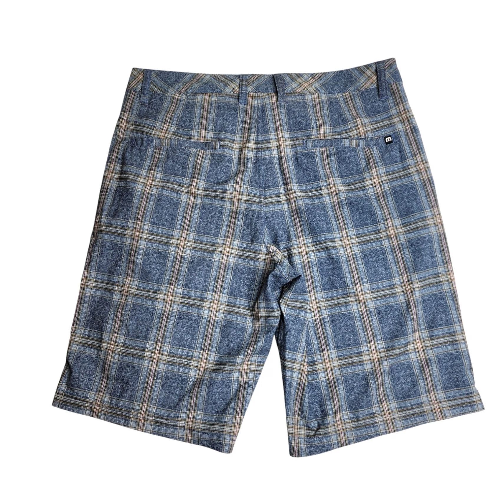 TravisMathew Travis Mathew Golf Chino Plaid Preppy 10" Inseam Size 34 Mens Black Size US 34 / EU 50 - 2 Thumbnail