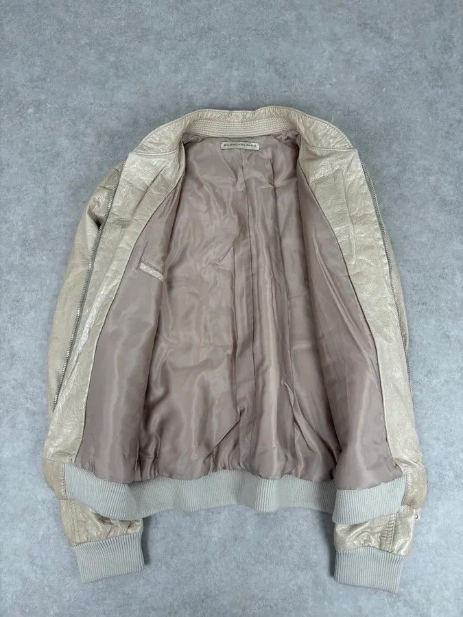 Balenciaga AW2006 Balenciaga Beige Premium Leather Jacket Size US M / EU 48-50 / 2 - 7 Thumbnail