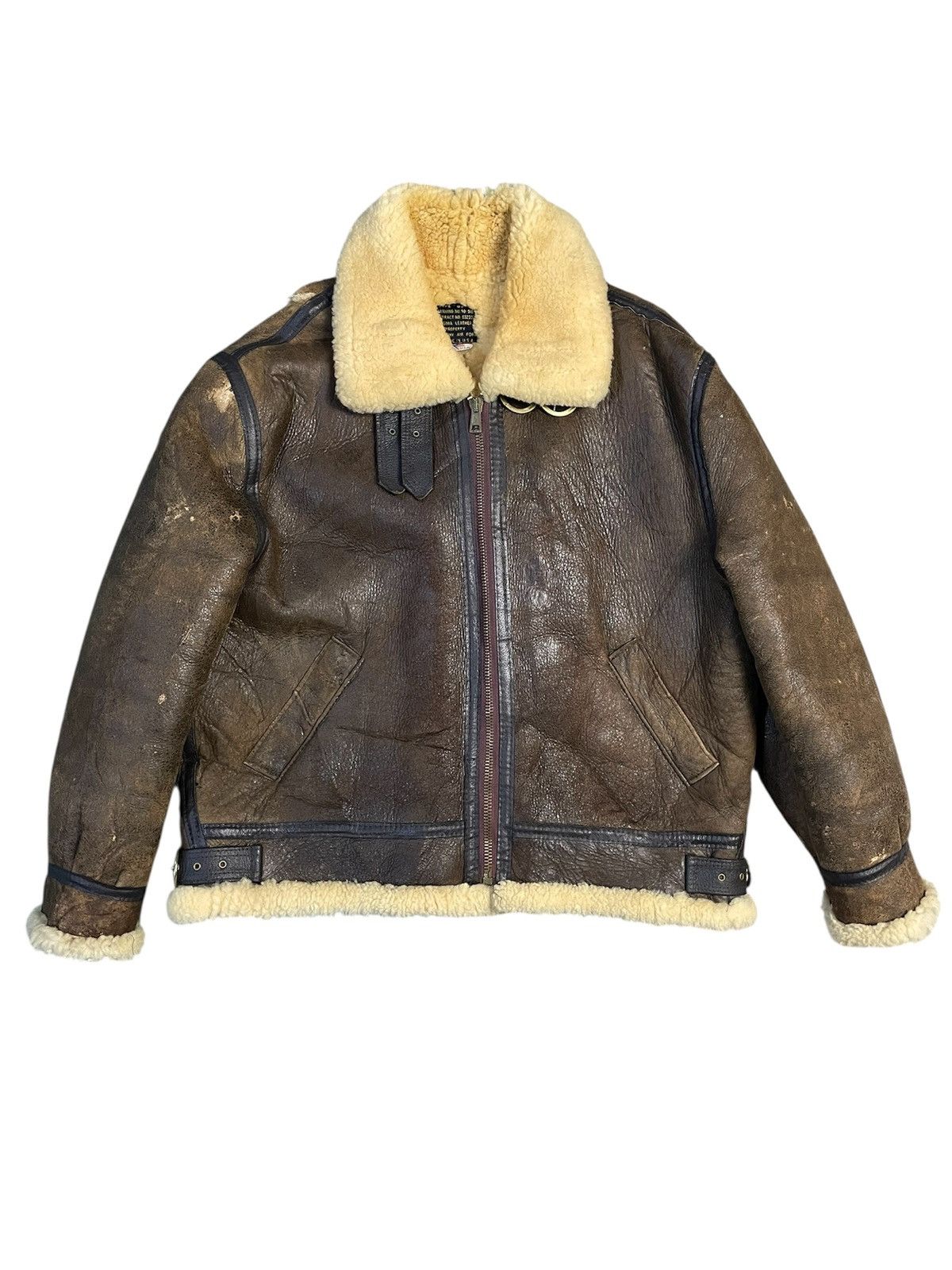 Avirex Vintage 80's Avirex Usa Type B3 Mouton Flight Jacket #3468