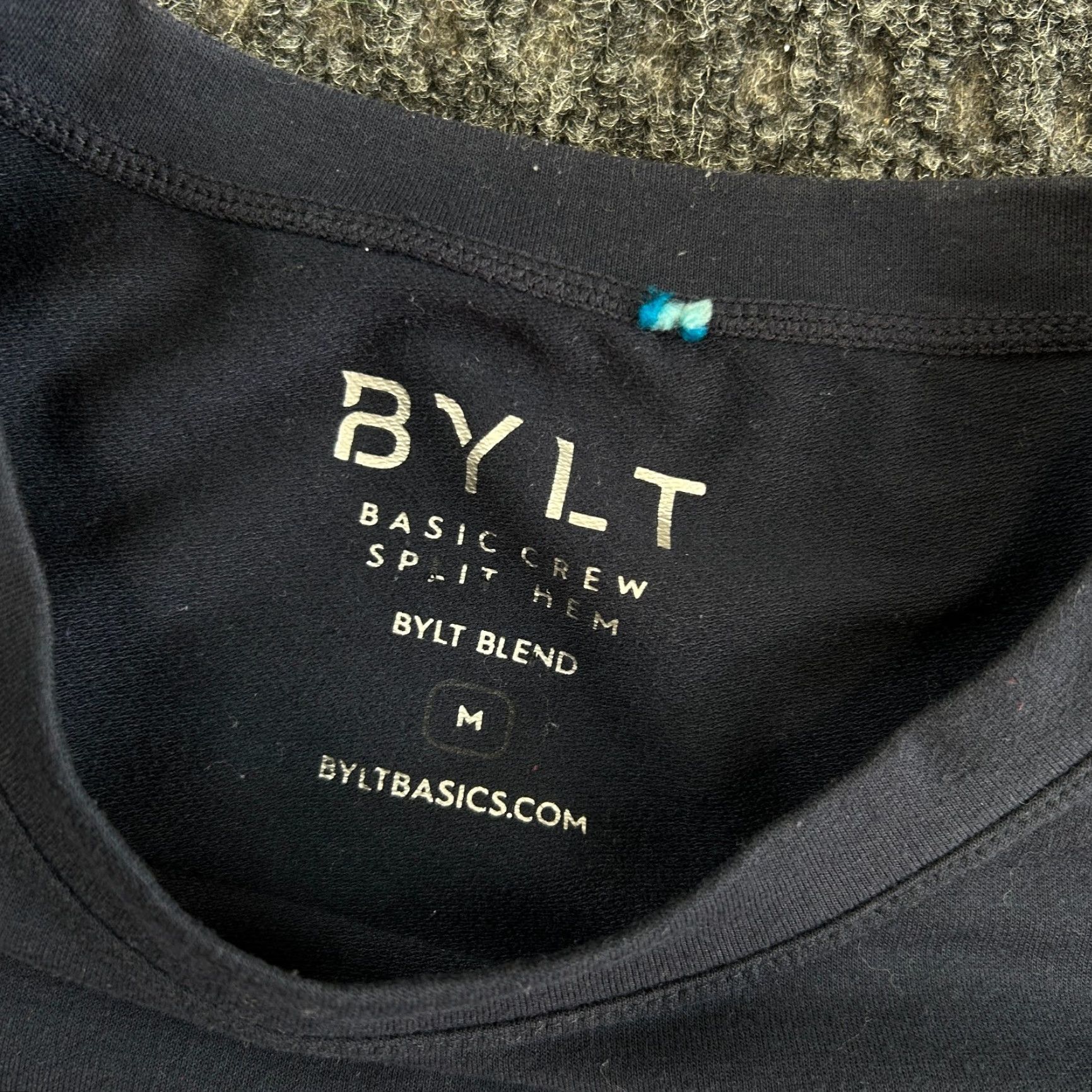 Vintage BYLT T Shirt Basic Crew Navy Blue Mens M Short Sleeve Crew Neck Logo Knit Cotton Blend T-Shirt All Seasons Casual Athletic Streetwear Sportswear Size US M / EU 48-50 / 2 - 2 Thumbnail