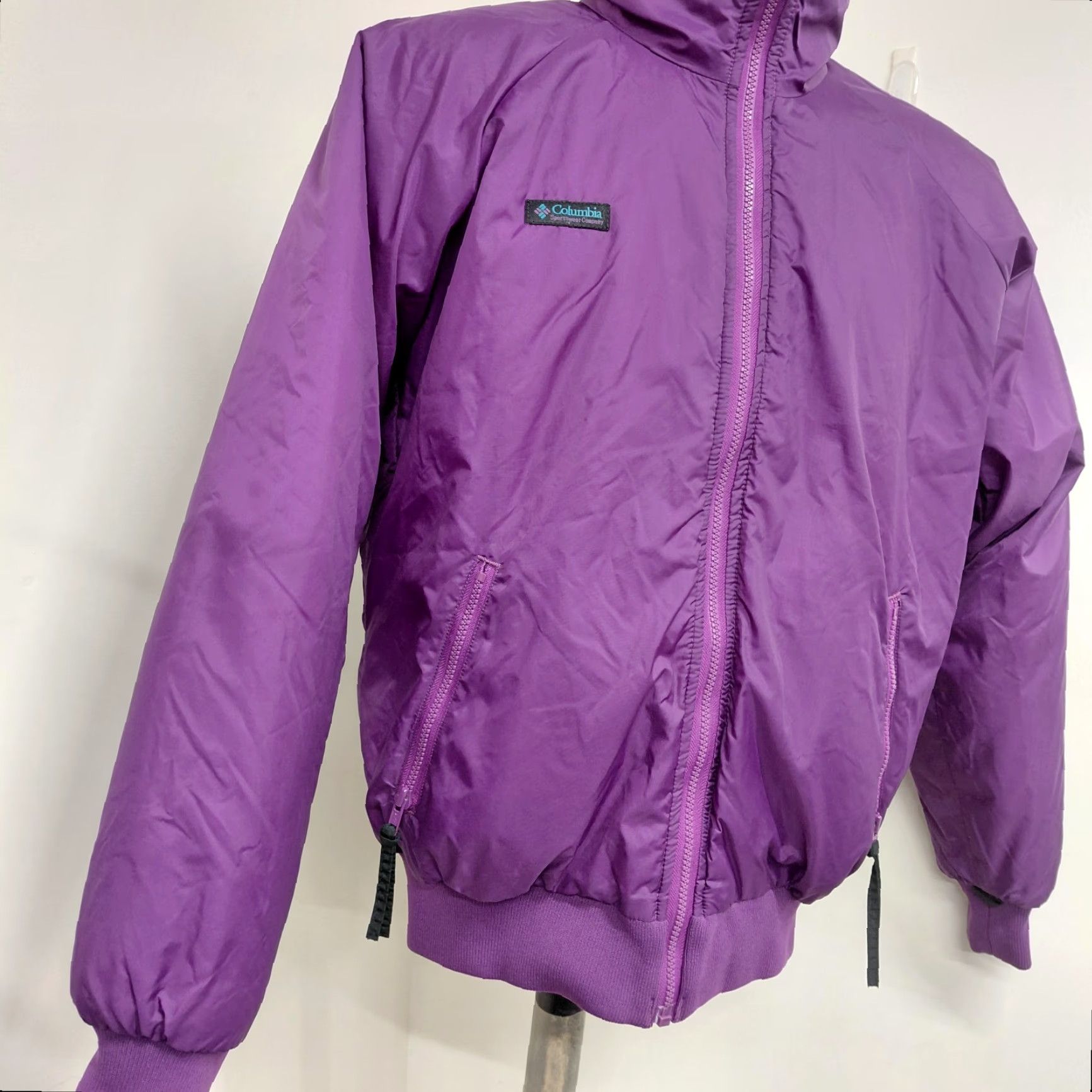 Vintage VINTAGE Columbia Reversible Jacket Mens Size M Purple Black Radial Sleeve Nice Jacket Coat | 90s Theme Size US M / EU 48-50 / 2 - 3 Thumbnail