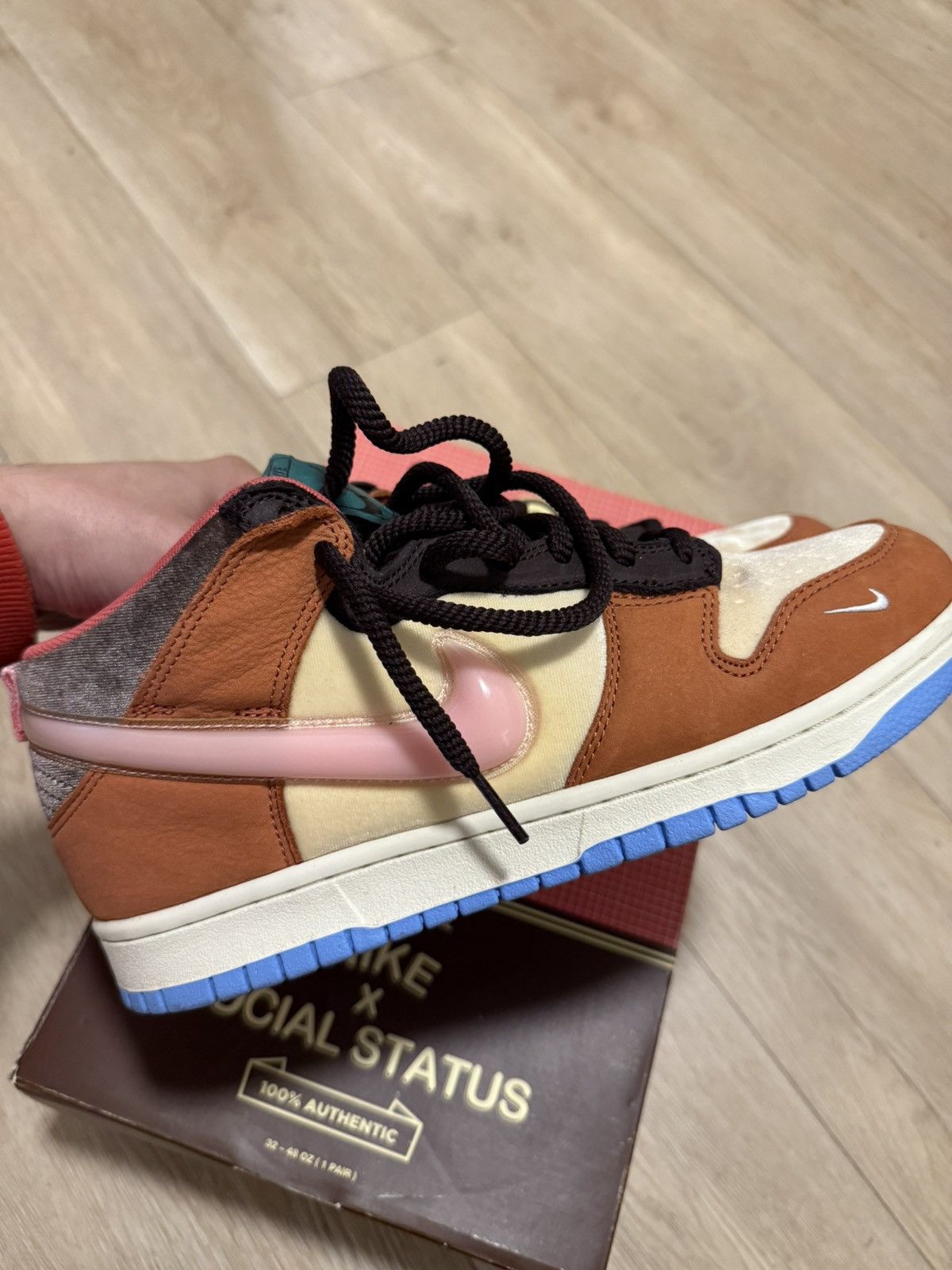 Nike × Social Status Nike dunk mid chocolate milk Size US 9.5 / EU 42-43 - 2 Thumbnail