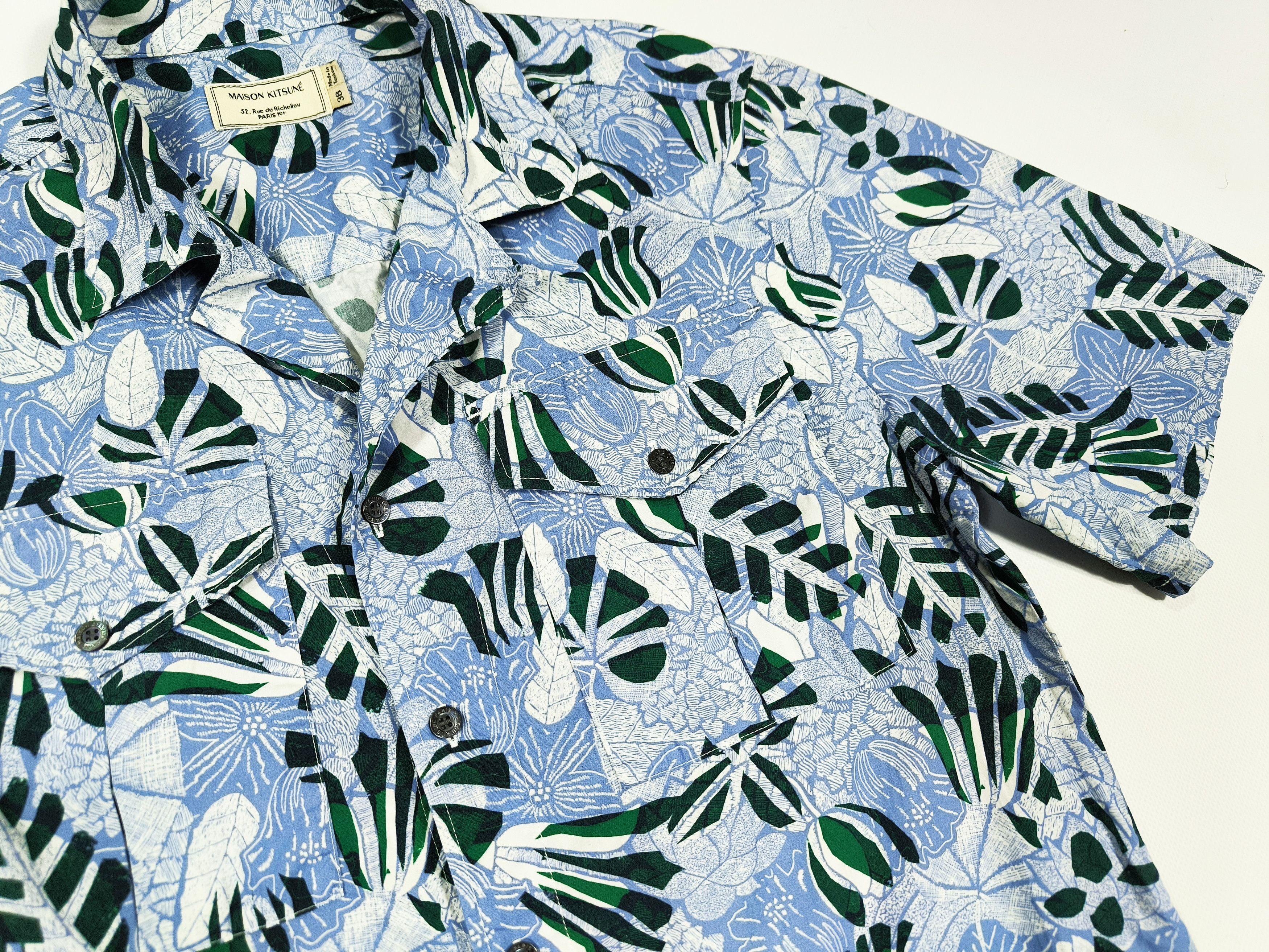 Maison Kitsune Maison Kitsune Floral Pattern Shirt Size 38 Size US M / EU 48-50 / 2 - 3 Thumbnail