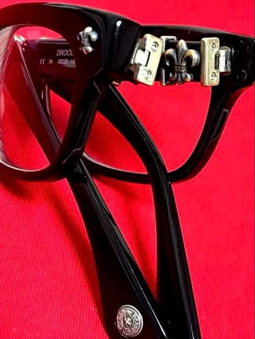Chrome Hearts CHROME HEARTS DROOLIN Eyeglasses Black 52□20-145 Size ONE SIZE - 7 Thumbnail