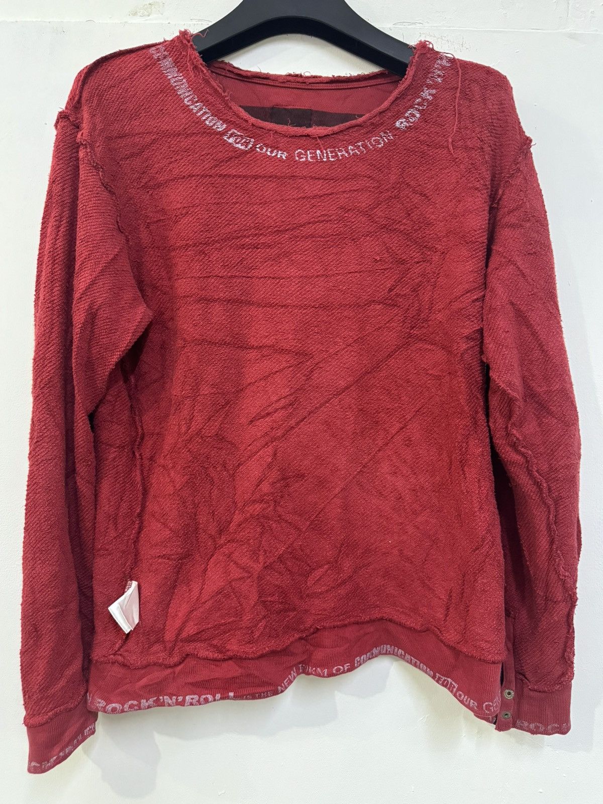 PPFM 💥 PPFM STRIPE RED BLACK GRUNGE DESTROYED DAMAGE KURT COBAIN Size US M / EU 48-50 / 2 - 13 Thumbnail