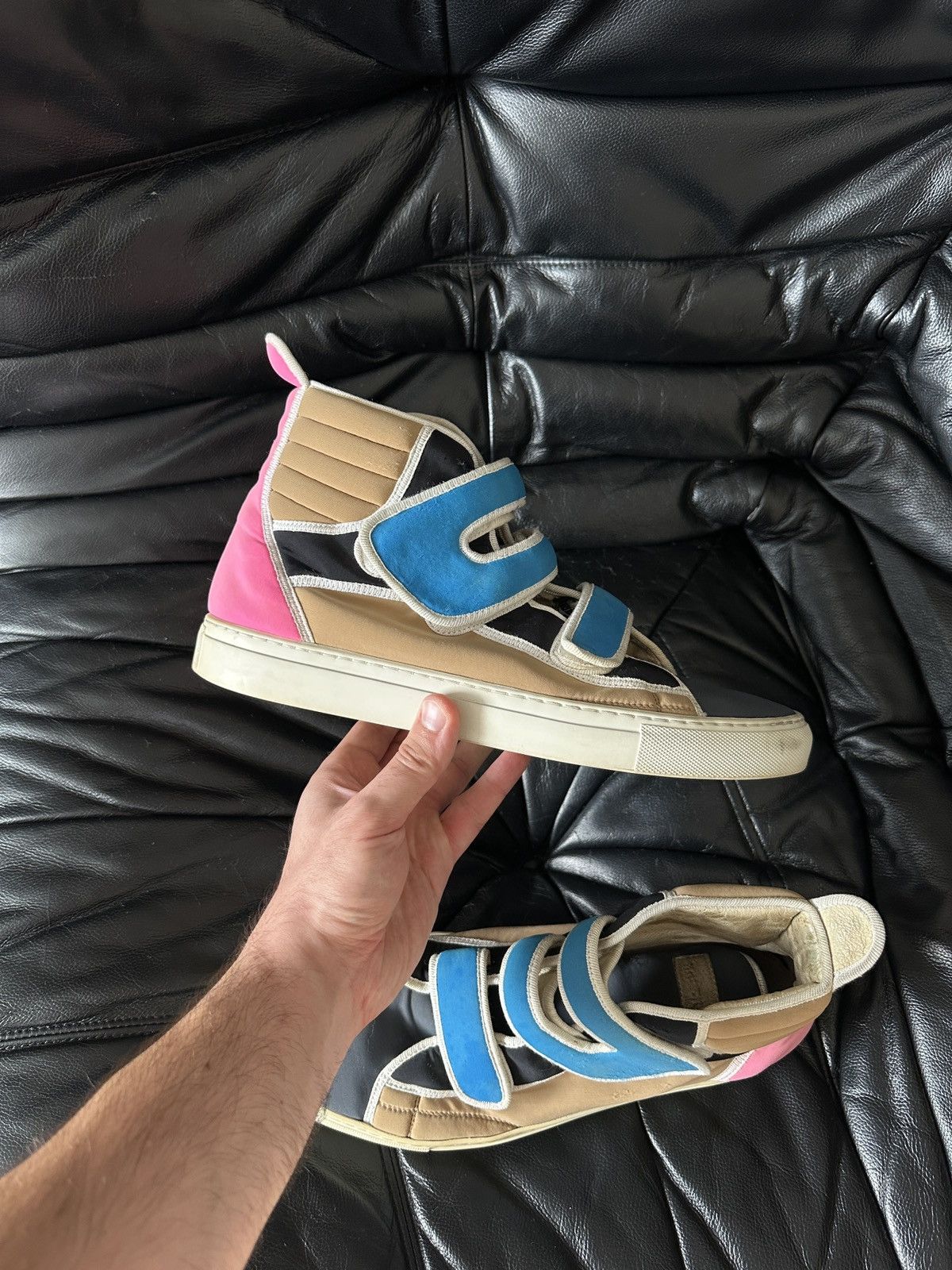 Raf Simons Rare 2009 Neoprene High Top Velcro Sneakers Size US 10 / EU 43 - 9 Thumbnail