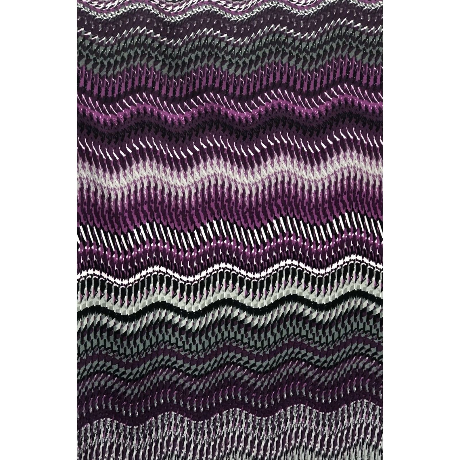 Vintage VINTAGE Tahari Blouse PS purple/gray Chevron cowl scoopneck Stretch Y2K Womens Size S / US 4 / IT 40 - 5 Thumbnail