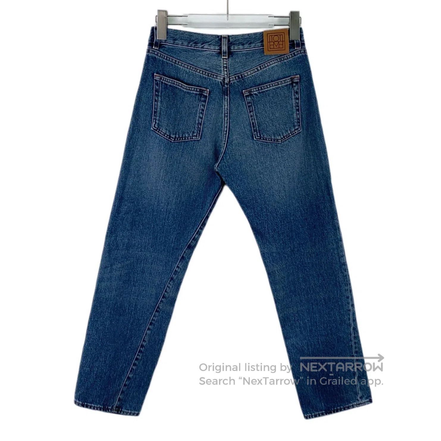 Other Toteme Blue Washed Logo Leather Patch Cotton Casual Jeans| Size US 30 / EU 46 - 2 Thumbnail