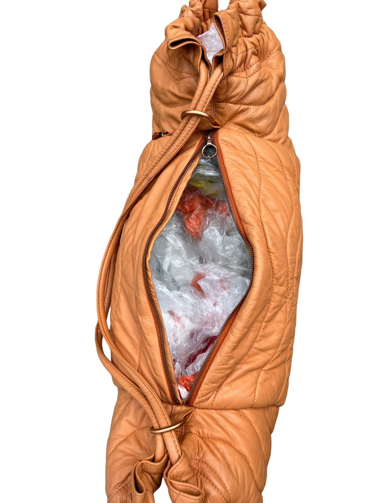 Japanese Brand × Leather Hyde Sacha Knight Quilt Puffer Large Leather Bag Size ONE SIZE - 20 Thumbnail