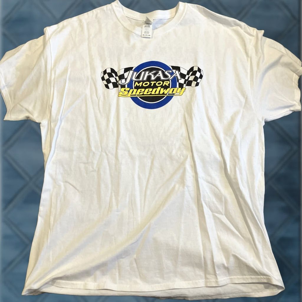Gildan Jukasa Motor Speedway Crown Jewel T Shirt Mens XXL White Gildan Size US XXL / EU 58 / 5 - 1 Thumbnail
