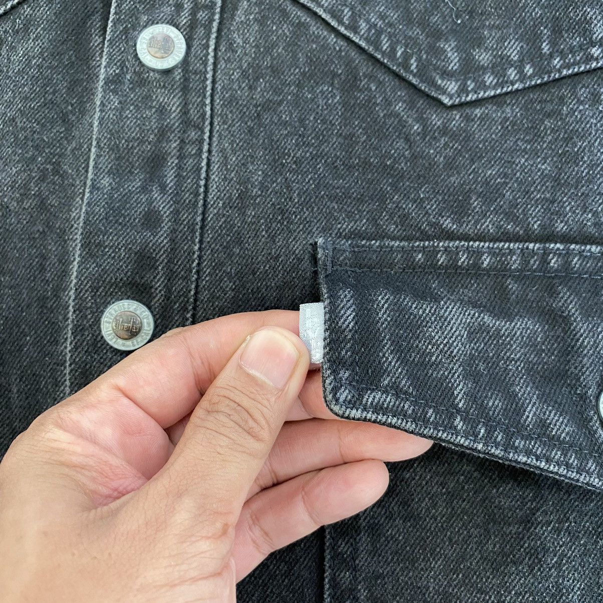 Levi's VTG 90’s Levis Silvertab Faded Black Thick Denim Shirt Size US M / EU 48-50 / 2 - 8 Thumbnail