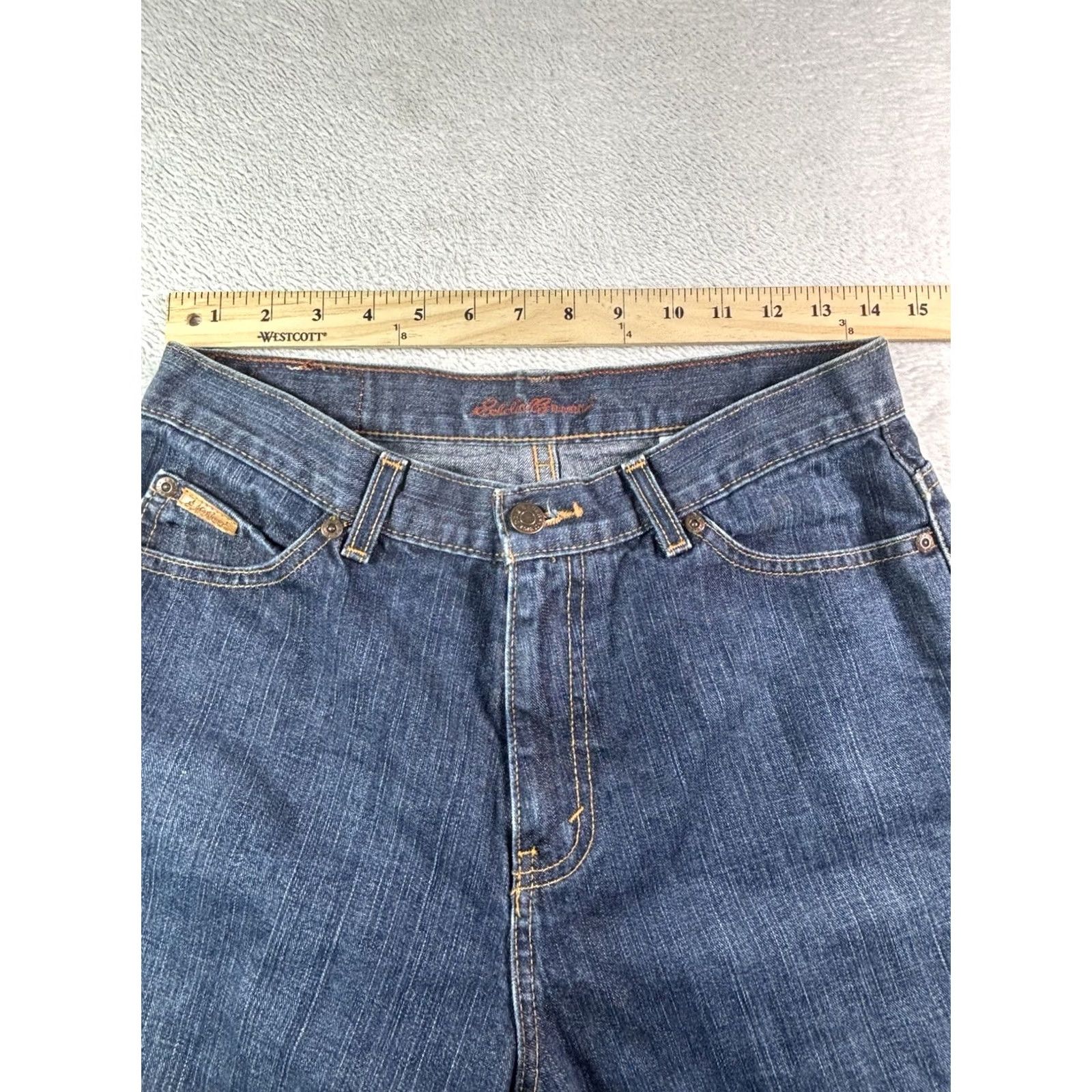 Eddie Bauer Eddie Bauer Jeans Women's 10 Regular Original Loose Straight Leg Denim Blue 5-Pocket Pockets Vintage No 90s Theme Fashion Jeans Size 32" / US 10 / IT 46 - 5 Thumbnail