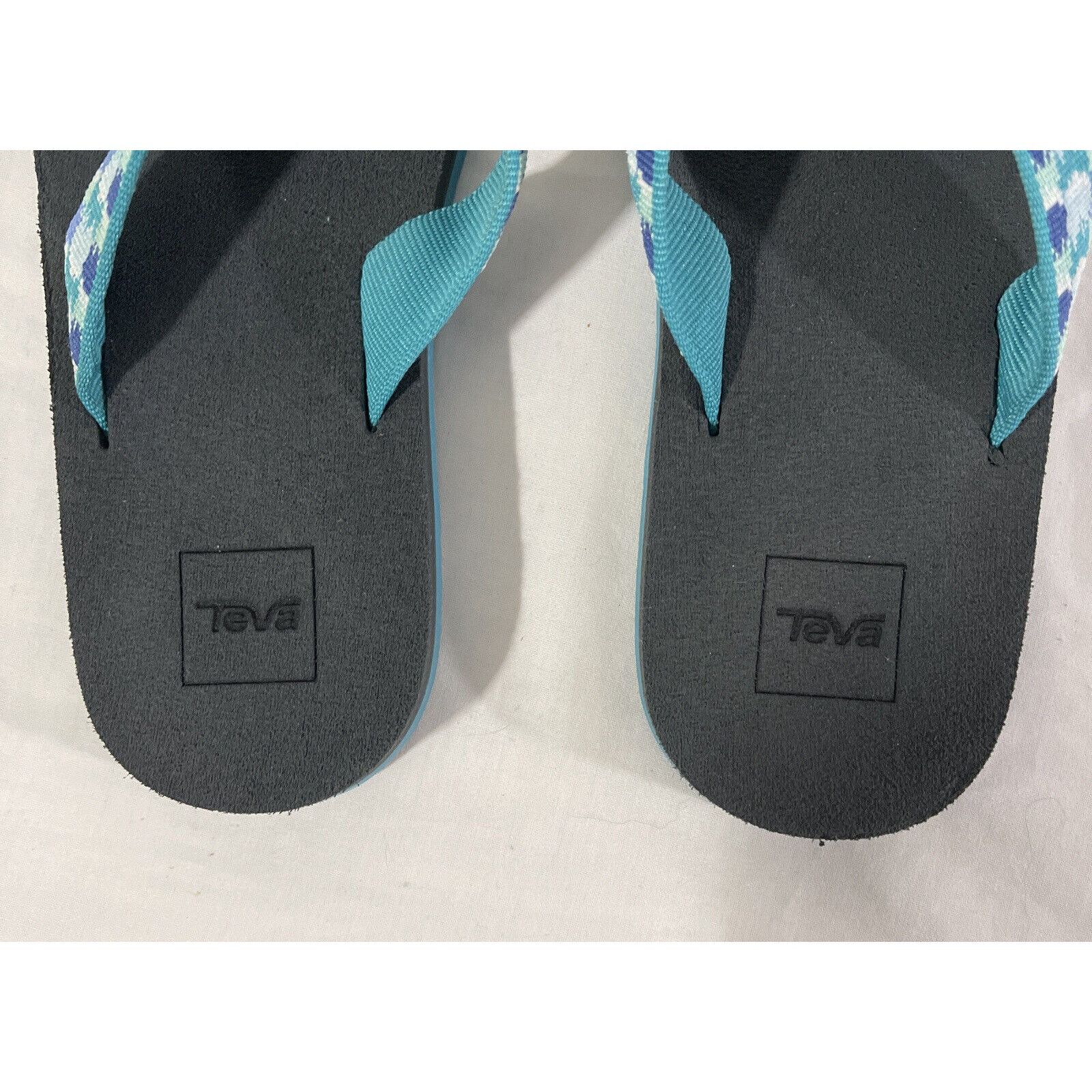 Teva TEVA sandals WOMENS size 5 green black summer beach Flip Flo Size US 5 / IT 35 - 3 Thumbnail
