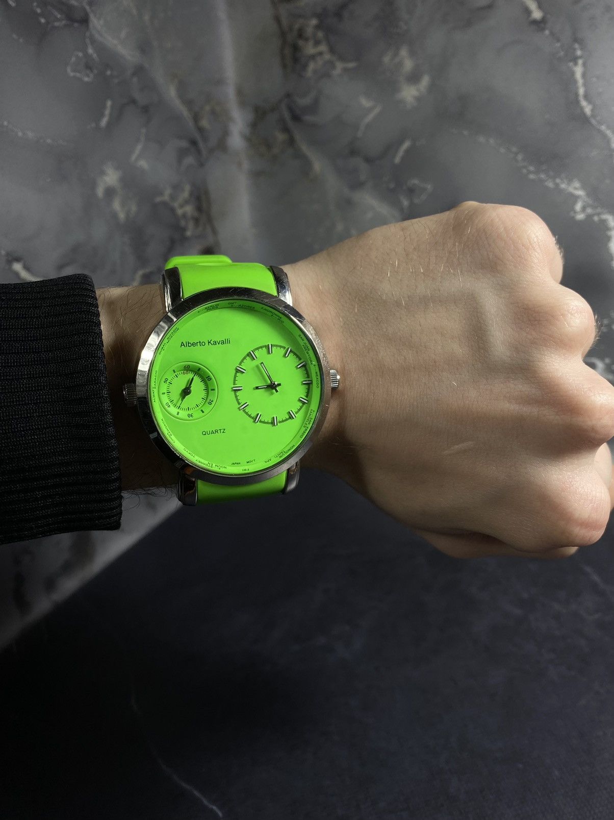 Vintage Alberto Kavalli Dual Dial Neon Green Japanese brand Size ONE SIZE - 1 Thumbnail