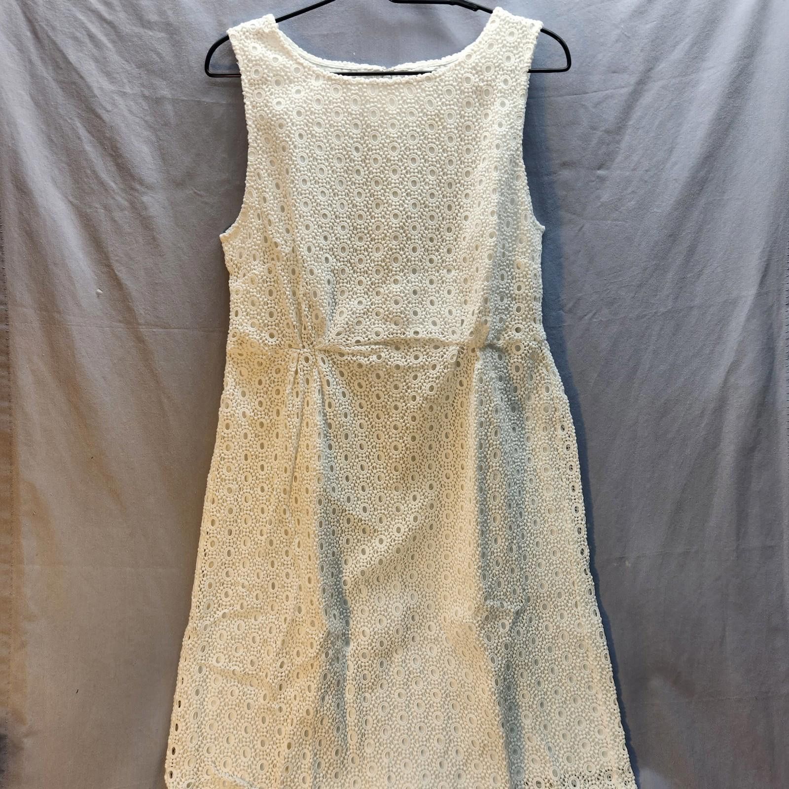 Designer Garnet Hill Eyelet Lace Cocktail Dress White Size 14 NWOT Size XL / US 12-14 / IT 48-50 - 1 Thumbnail