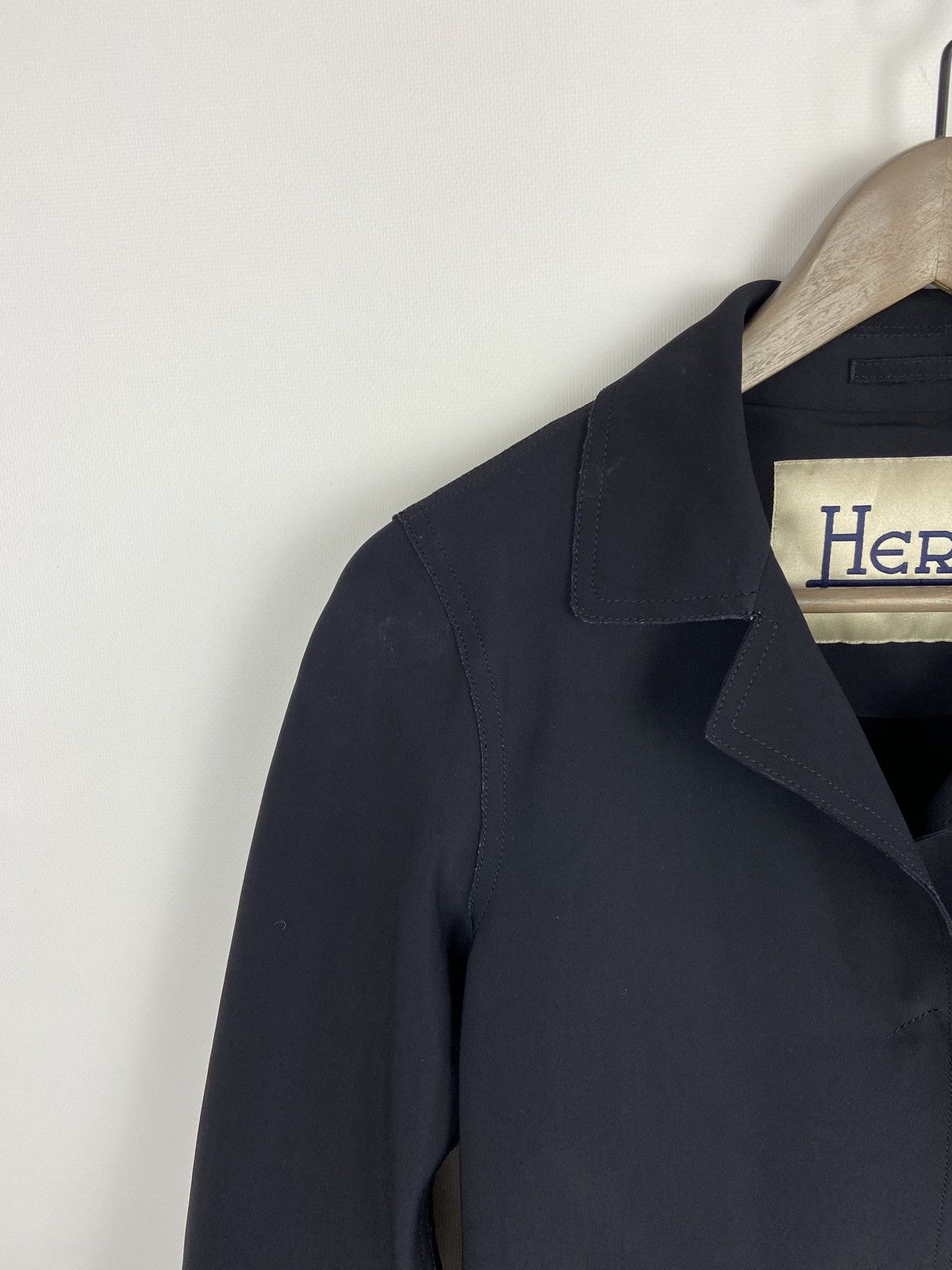 Herno RRP$700 Herno Stretch Overcoat Women's Blue Button Coat Size M / US 6-8 / IT 42-44 - 4 Thumbnail