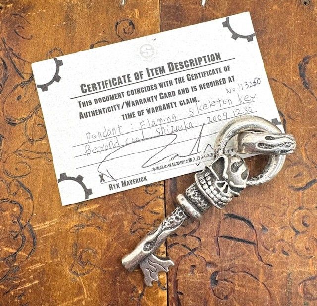 Other Starlingear Flaming Skeleton Key Sterling Silver Necklace Size ONE SIZE - 11 Thumbnail