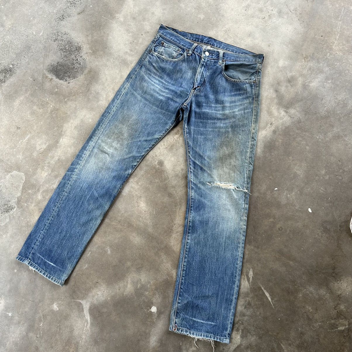 Levi's Vintage Levi’s 505 Distressed Rusty Faded Denim Jean Pant Size US 34 / EU 50 - 2 Thumbnail