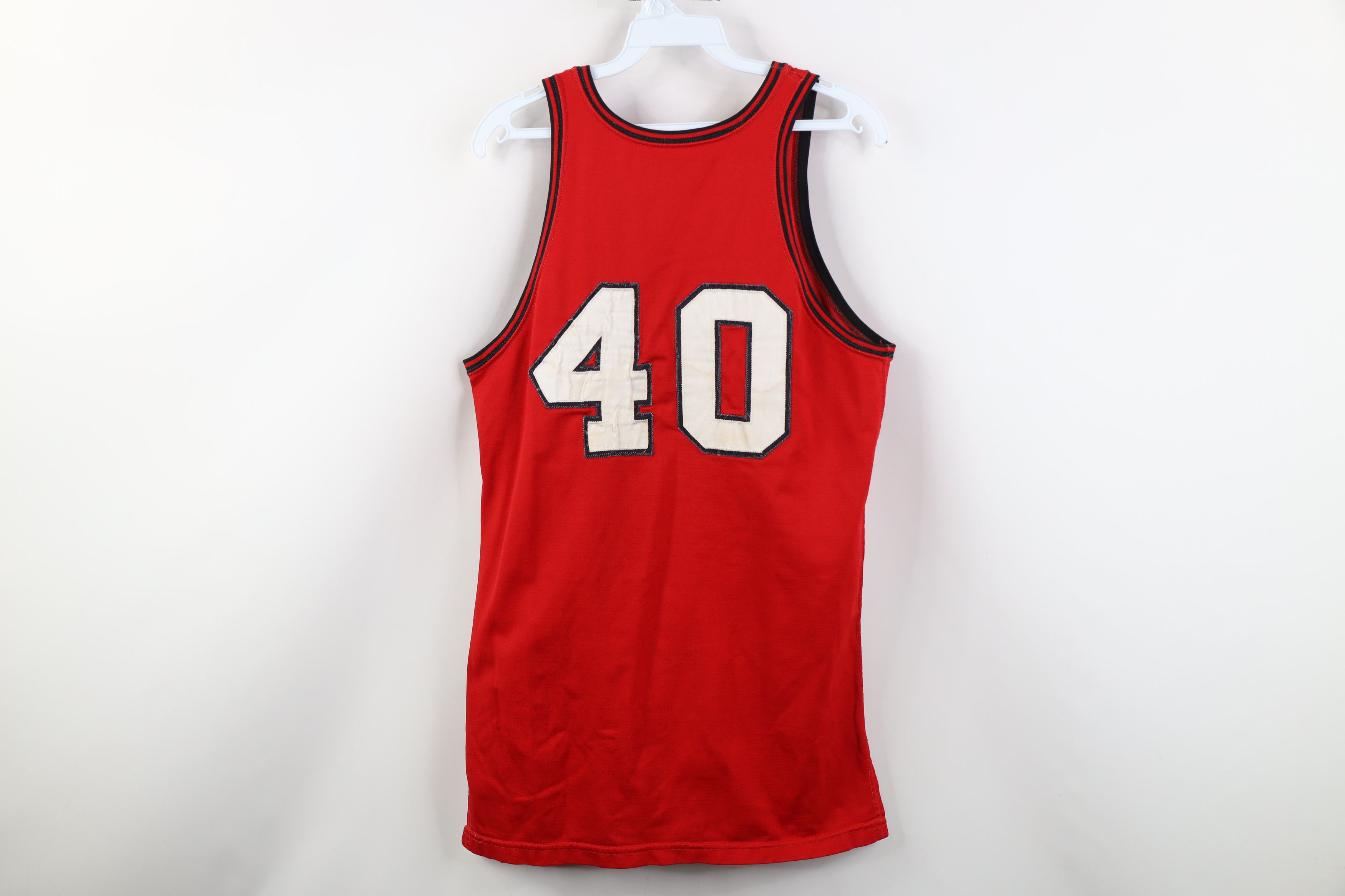 Vintage Vintage 50s 60s Durene Rayon Basketball Jersey Red USA #40 Size US XXL / EU 58 / 5 - 12 Thumbnail