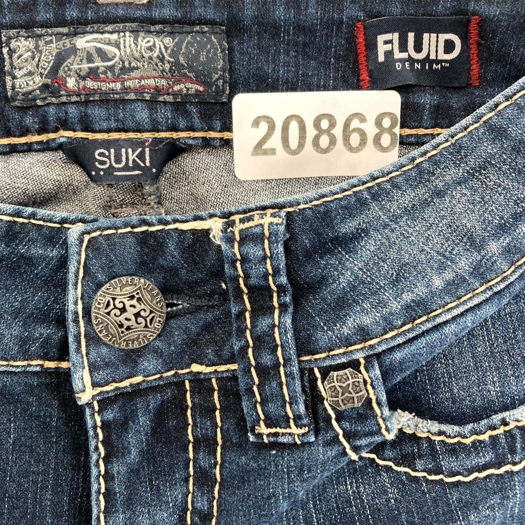 Silver Jeans Co. Silver Jeans Suki Slim Boot Women's 26x28 Dark Wash Blue Stretch Denim Bootcut Jeans Size 26" / US 2 / IT 38 - 4 Thumbnail