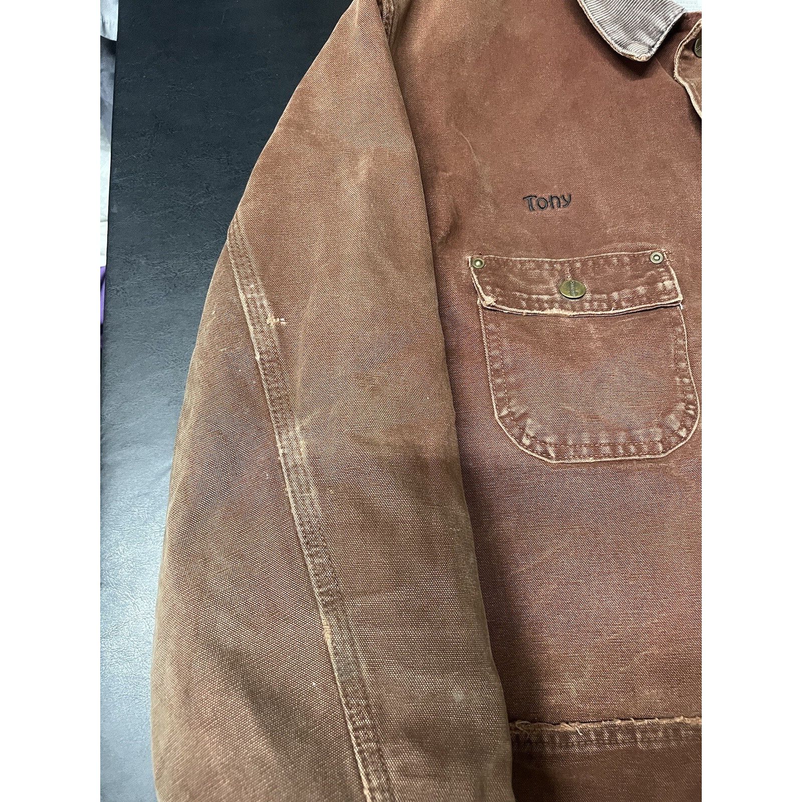 Carhartt Carhartt C02 CLY Chore Coat Large Vintage Faded Work Jacket Size US L / EU 52-54 / 3 - 8 Thumbnail