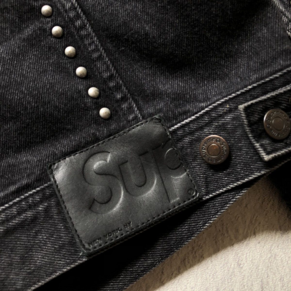 Supreme Supreme Studded denim trucker black Size US M / EU 48-50 / 2 - 8 Thumbnail