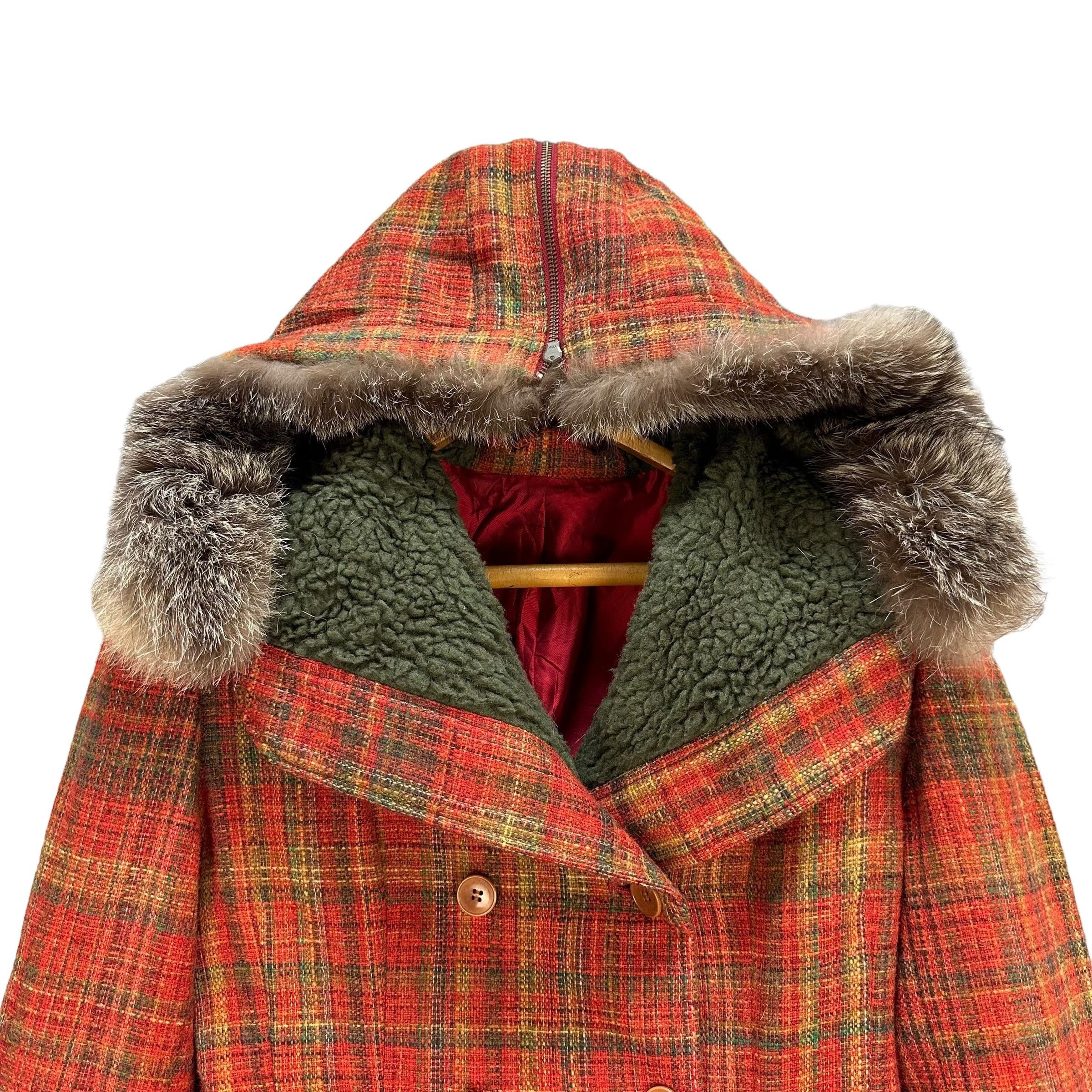 Hysteric Glamour Hysterics Tartan Double Breasted Hooded Jacket #A15-0378 Size S / US 4 / IT 40 - 2 Thumbnail