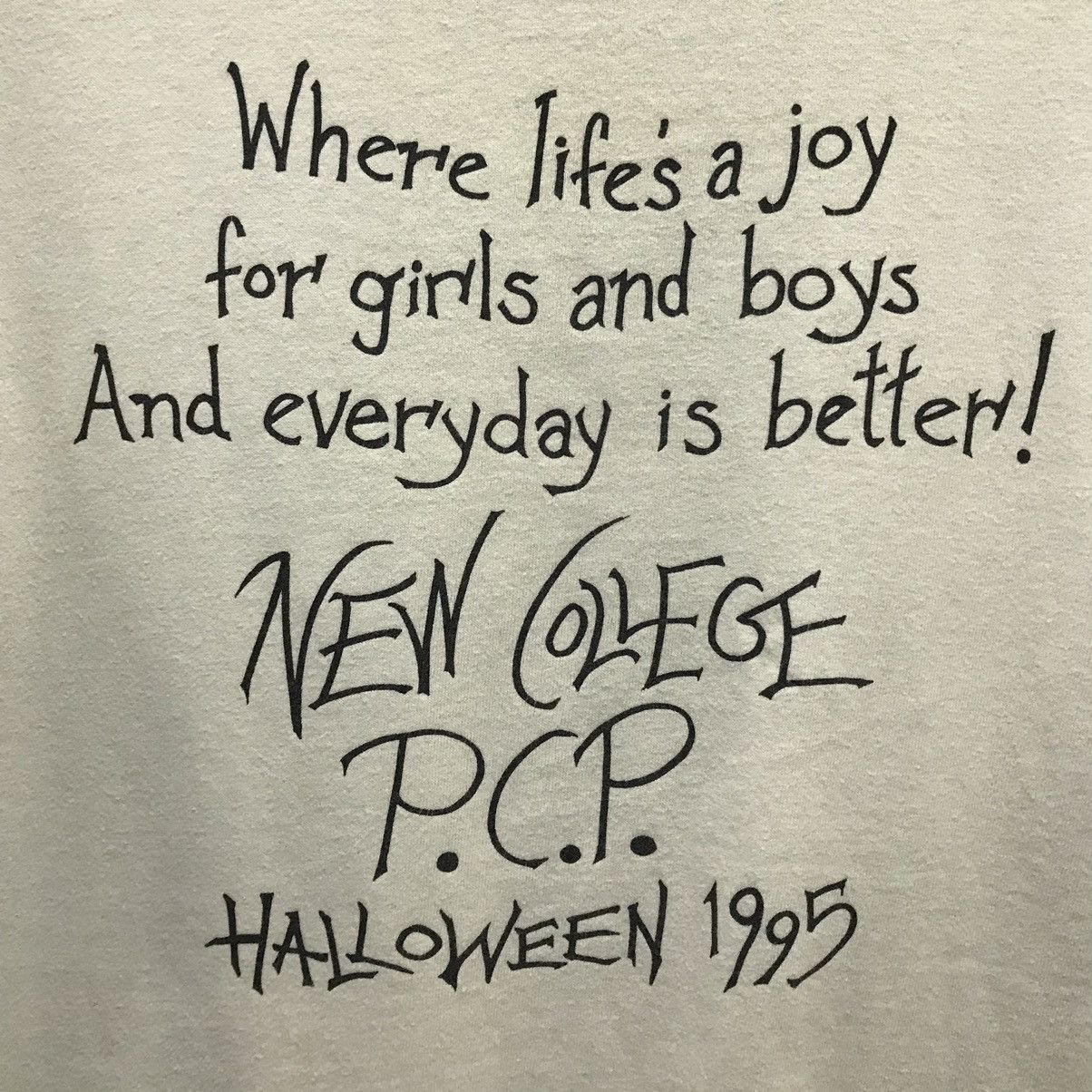 Fruit Of The Loom × Vintage Vintage Fruit Of The Loom New College PCP Haloween1995 Shirt Size US L / EU 52-54 / 3 - 4 Thumbnail