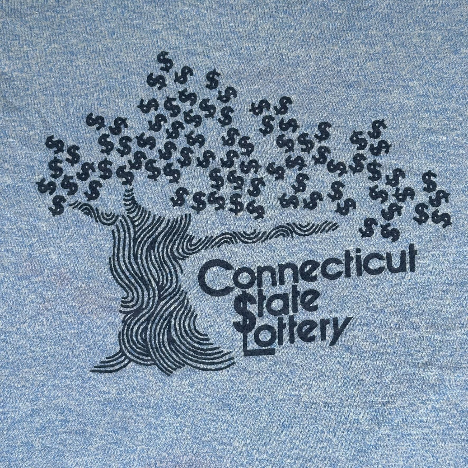 Vintage Vintage 80s Connecticut State Lottery Ringer T-Shirt Blue S Size US S / EU 44-46 / 1 - 6 Thumbnail