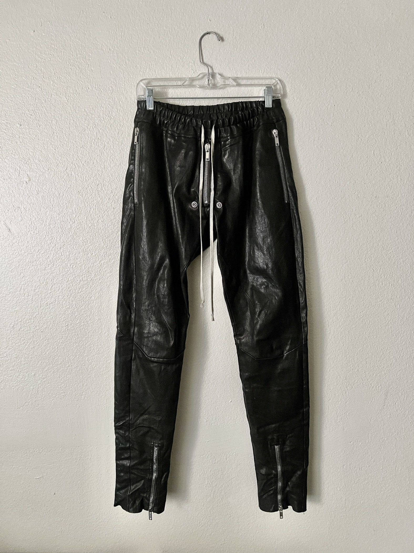 Rick Owens Rick Owens Goat Leather trouser Size US 28 / EU 44 - 1 Thumbnail