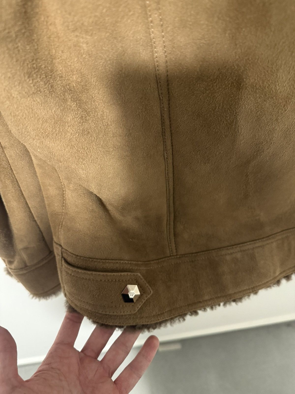 Philipp Plein Philipp Plein camel suede shearling jacket Size US XL / EU 56 / 4 - 7 Thumbnail