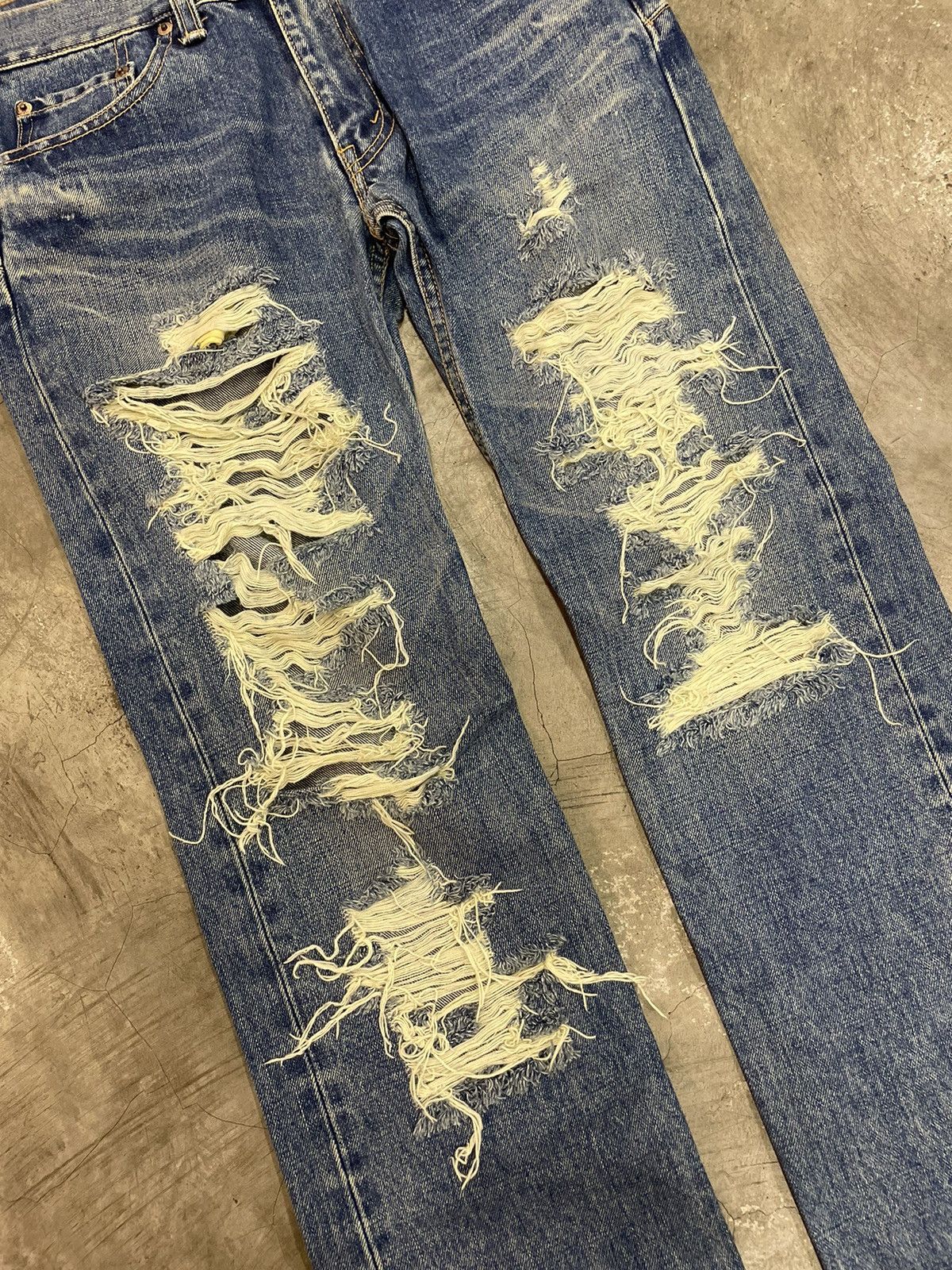 Comme des Garcons × Junya Watanabe Junya Watanabe Crush Denim Pants Size US 30 / EU 46 - 2 Thumbnail
