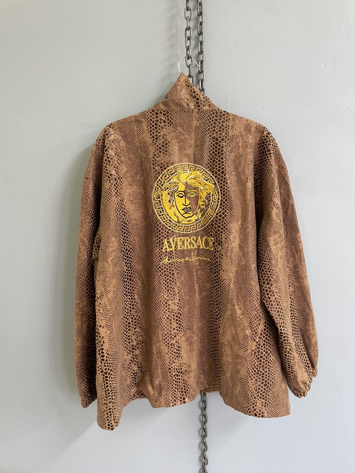 Versace Vintage A. versace snake skin style zip up jacket Size US XL / EU 56 / 4 - 4 Thumbnail