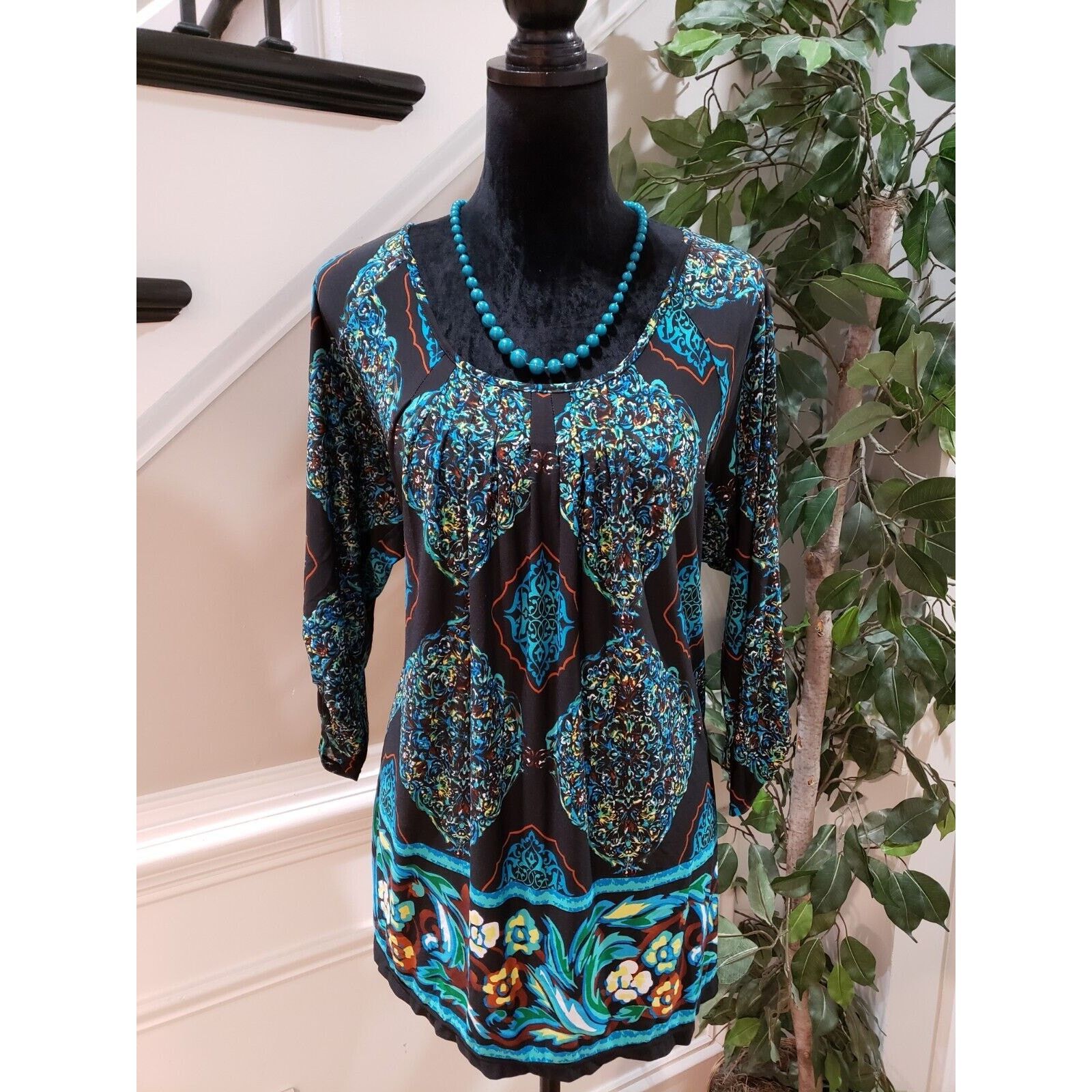 Other Kim Rogers Polyester Round Neck Long Sleeve Top Blouse Large Size L / US 10 / IT 46 - 13 Thumbnail