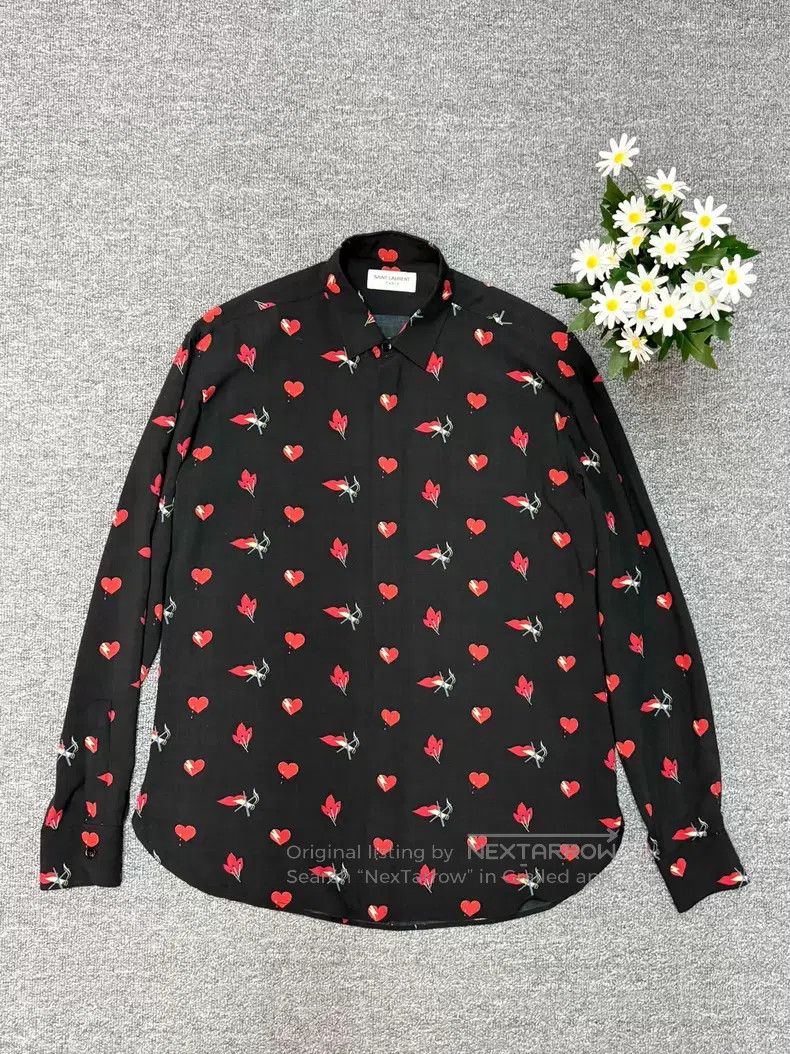 Saint Laurent Paris Saint Laurent Paris Size 38 Heart Lightning No Smoking Shi Size US M / EU 48-50 / 2 - 1 Thumbnail
