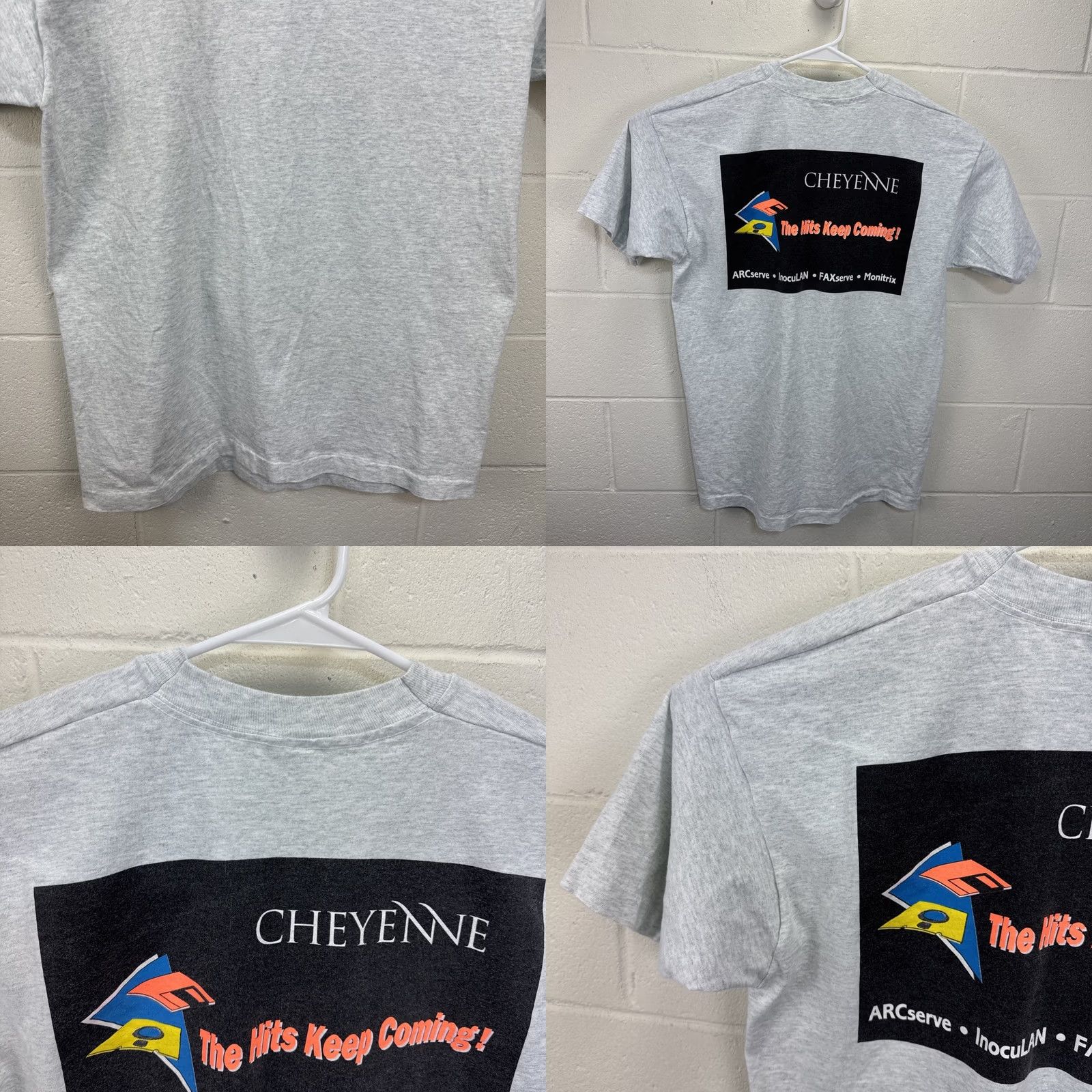 Fruit Of The Loom VINTAGE Cheyenne Software Company T Shirt XL Men Gray 90s Technology Computers Lan Network Fruit of the Loom Shirt Size US XL / EU 56 / 4 - 8 Thumbnail