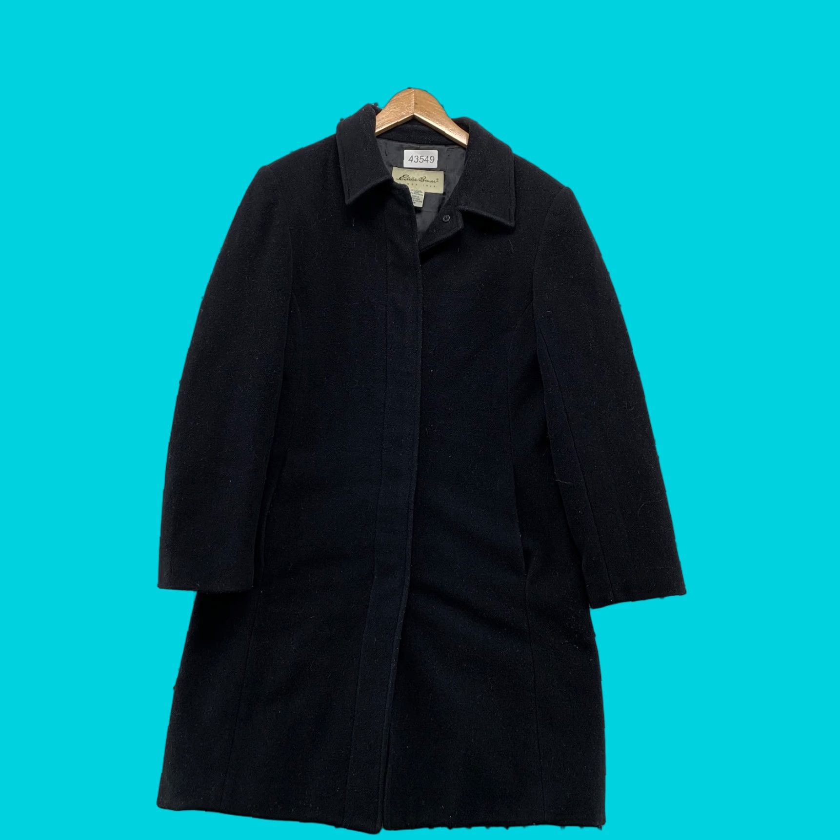 Eddie Bauer VINTAGE Eddie Bauer Wool Cashmere Trench Coat Womens Medium Black Lined Size M / US 6-8 / IT 42-44 - 1 Thumbnail