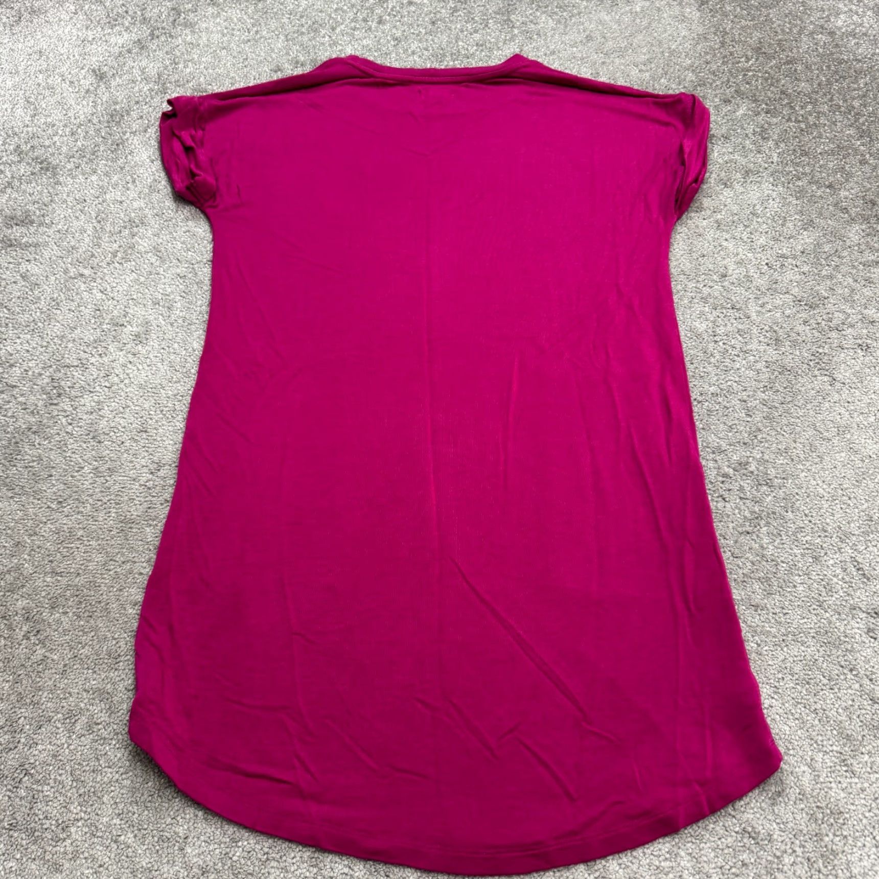 Lou & Grey Lou & Grey T-Shirt Dress Womens Small Magenta Short Sleeve Pockets Knit Casual Everyday 90s? Classic Cabana Pink Brand: Lou & Grey Size S / US 4 / IT 40 - 2 Thumbnail