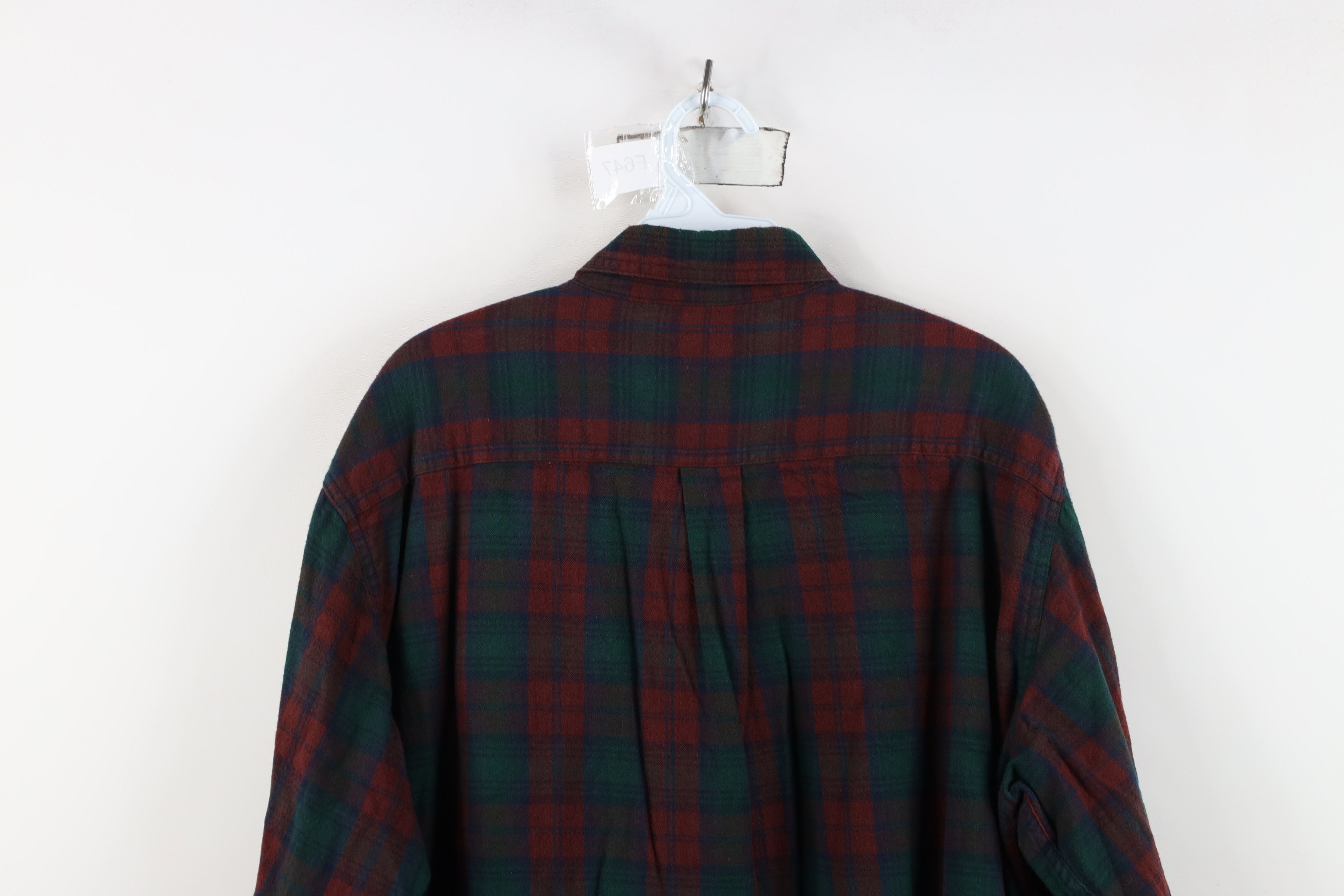 L.L. Bean Vintage 90s LL Bean Flannel Collared Button Down Shirt Plaid Size US L / EU 52-54 / 3 - 12 Thumbnail