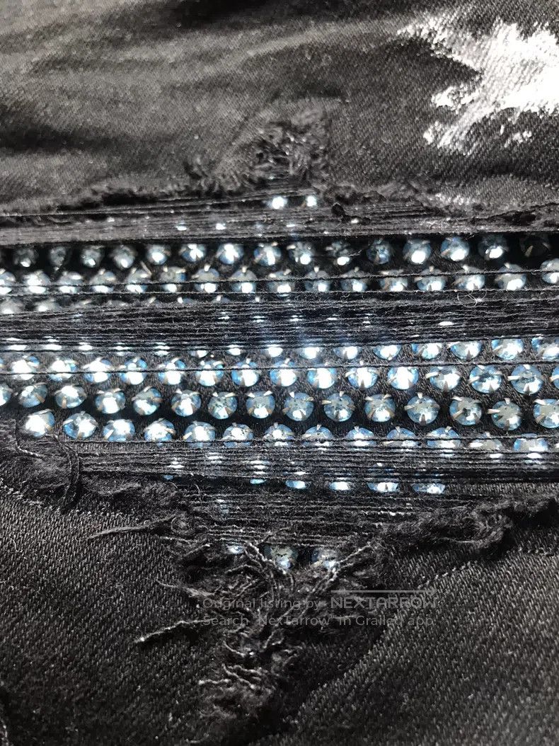 Amiri Amiri Classic High-End Ice Blue Diamond Art Splatter Black Size US 32 / EU 48 - 7 Thumbnail