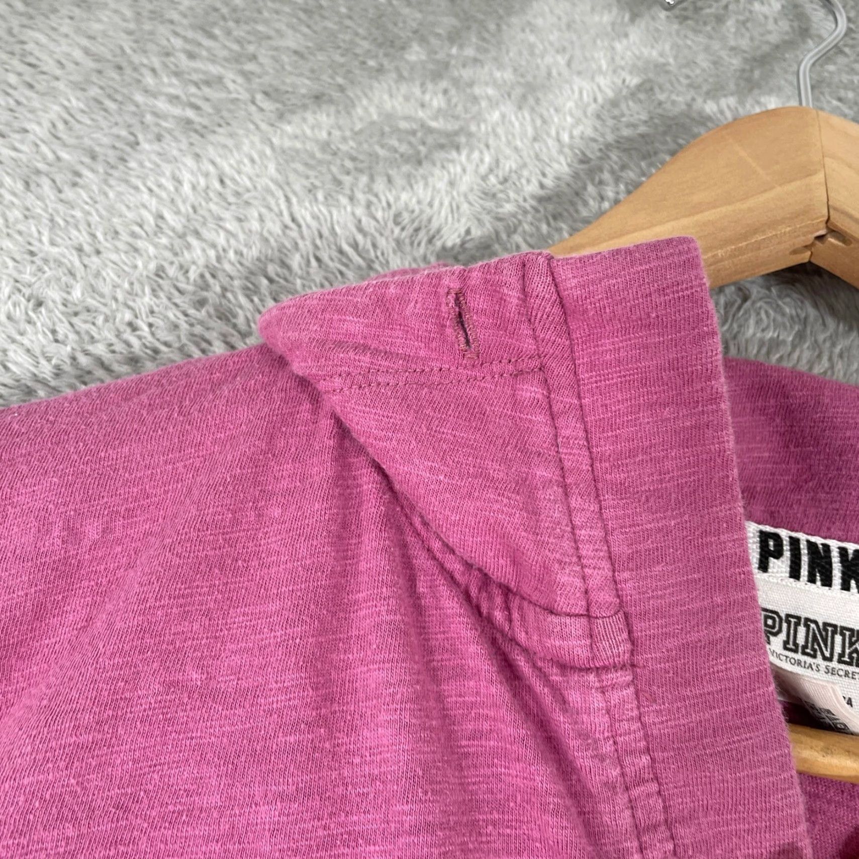 Vintage PINK Victoria's Secret Sweatshirt Womens Small Pullover Long Sleeve 1/4 Zip Logo Graphic Print Casual Activewear Size S / US 4 / IT 40 - 7 Thumbnail
