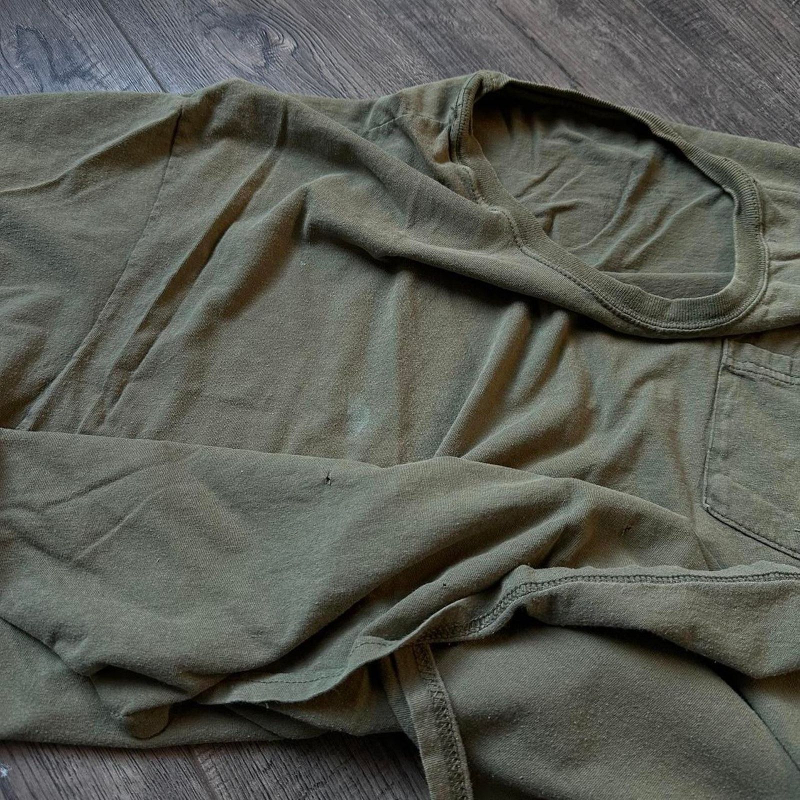 Vintage Y2K Green Olive Faded Thrashed Baggy Oversized Cotton Tee Size US XXL / EU 58 / 5 - 8 Thumbnail
