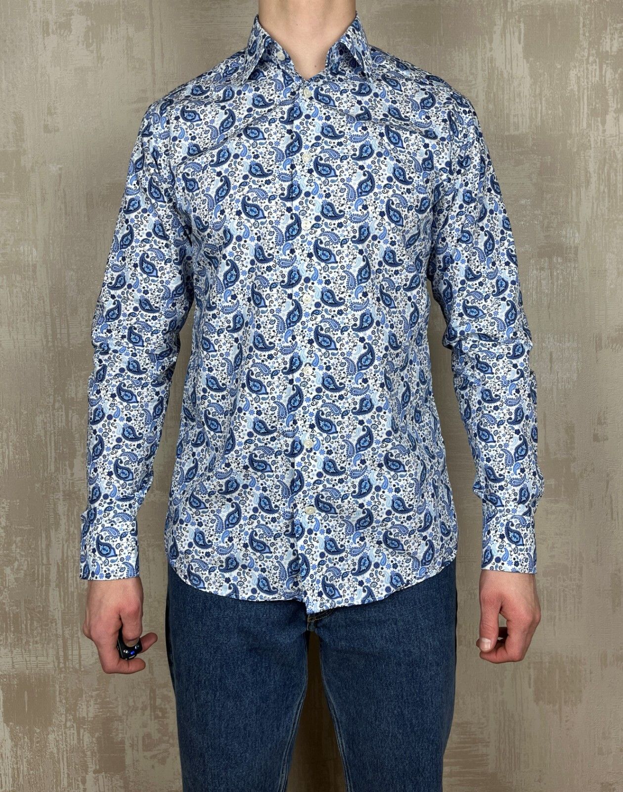 Eton Eton Paisley Formal Long Sleeve Shirt Slim Size US M / EU 48-50 / 2 - 2 Thumbnail