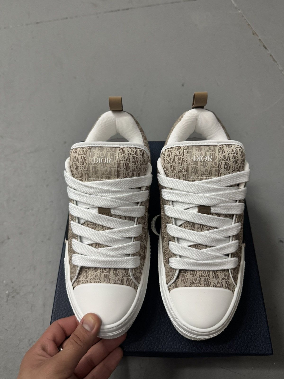 Dior Dior B23 Skater Low Top Beige Dior Oblique Jacquard Size US 7.5 / EU 40-41 - 4 Thumbnail