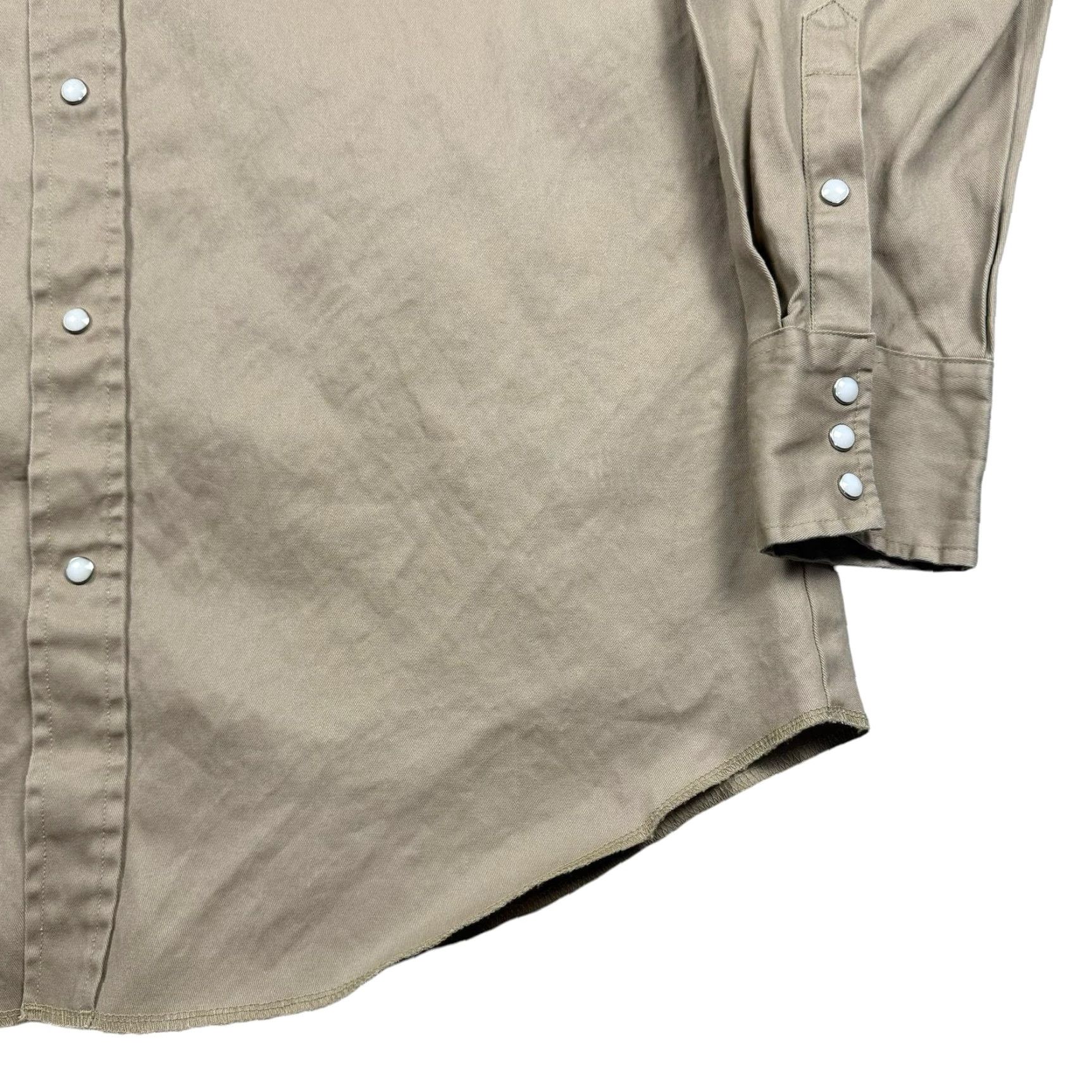 Wrangler VINTAGE Wrangler Canvas Shirt Men's XLT Pearl Snap Western Utility Workwear Shirt Size US XL / EU 56 / 4 - 4 Thumbnail