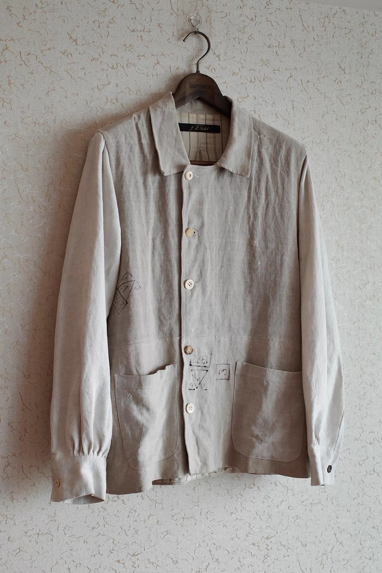Archivio J.M. Ribot Archivio JM Ribot 00s Vintage Linen Patchwork Jacket Size US S / EU 44-46 / 1 - 2 Thumbnail